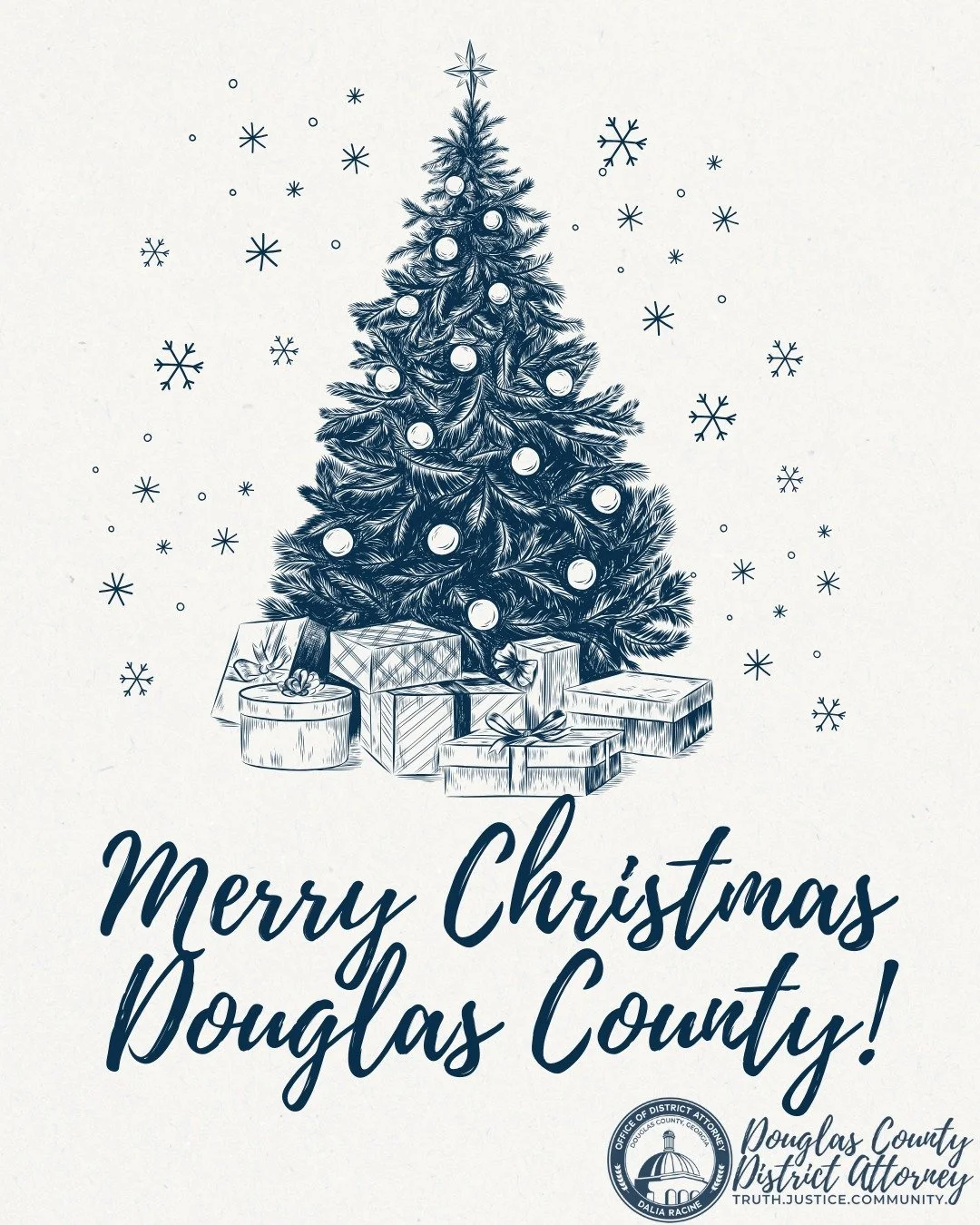 Merry Christmas from the Douglas County District Attorney&rsquo;s Office! Wishing our community a safe, peaceful, and joyful holiday season.
