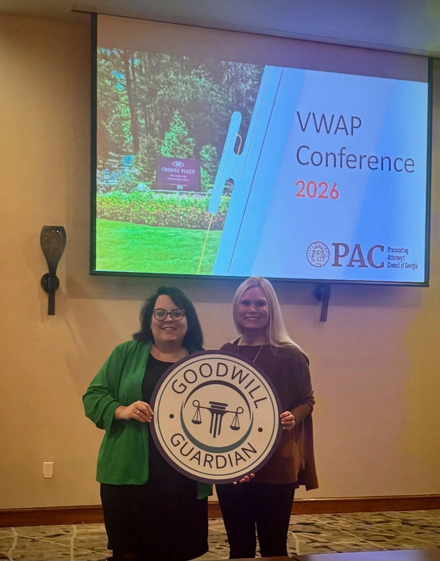 This morning our office did a presentation on our Goodwill Guardian program at the Victim-Witness Directors Meeting at the Annual VWAP Conference. 

Through our partnership with the Douglas County Chamber, the program allows local businesses and indi