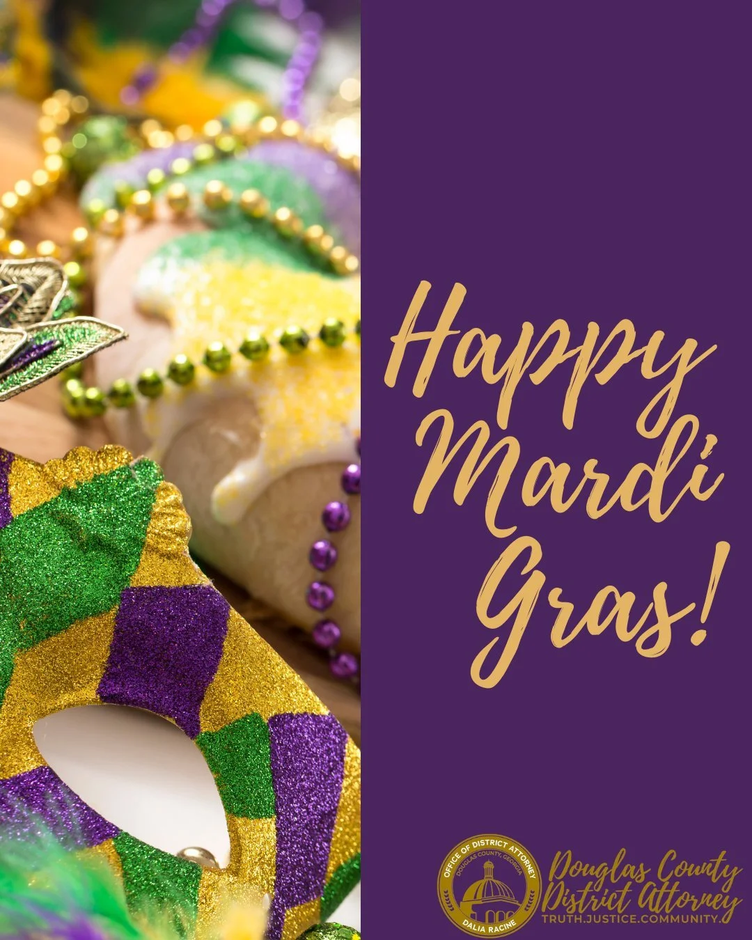For those who celebrate, we wish you a happy Mardi Gras!

Have fun, celebrate responsibly, and make a plan for a safe ride home.

#mardigras #douglascountyga #douglascountyda #douglasvillega