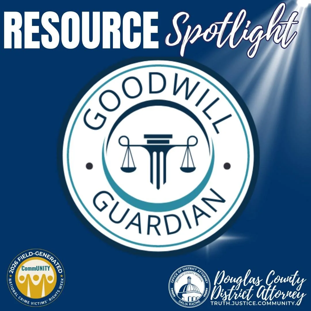 As we round out Victims' Rights Week, we are proud to highlight a program making a direct impact on victims and families right here in our community, our Goodwill Guardian Program.

Launched through a partnership between the Douglas County District A