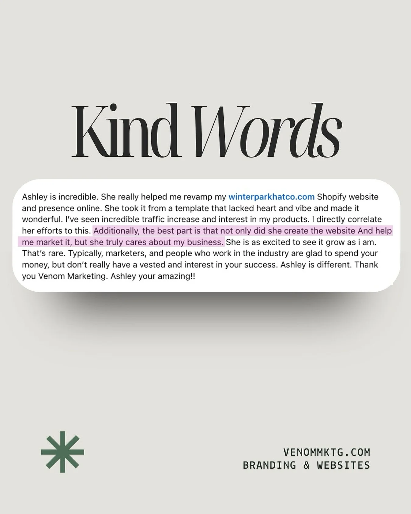 Thank you, Chris! ✨ 

I love getting to do work I love and with people passionate about their craft. It ends up being excitement all around 🎉 Have a question or need help with your branding or website design? Send me a message here or get in touch a