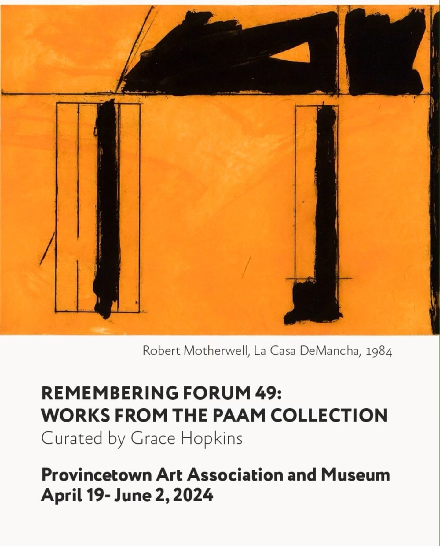 REMEMBERING FORUM 49: WORKS FROM THE PAAM COLLECTION curated by Grace Hopkins, opens to the public THIS FRIDAY, April 19th at noon, with an opening reception from 6-8pm, at @paam1914 

This exhibition will include works from PAAM&rsquo;s permanent co