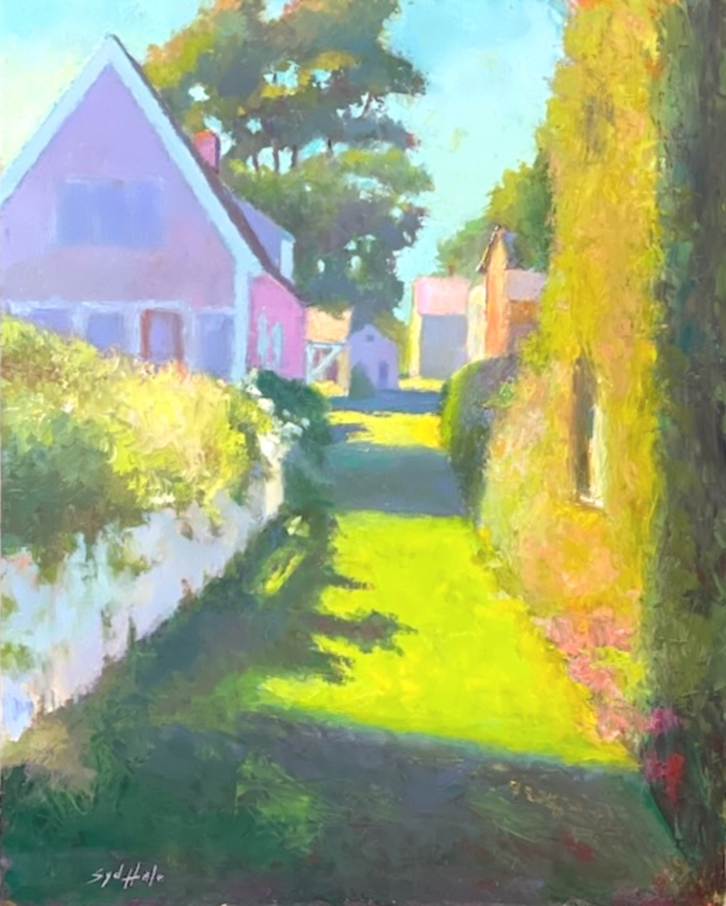 Syd Hale, The Grassy Lane, Oil on panel, 20 x 16"