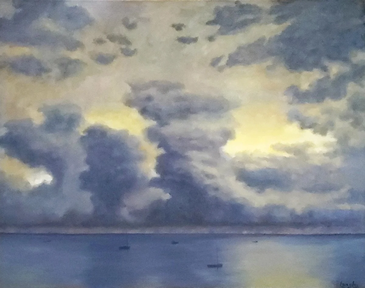 Rob Longley, Thunderstorm Over Truro, Oil on Canvas, 40 x 50 in