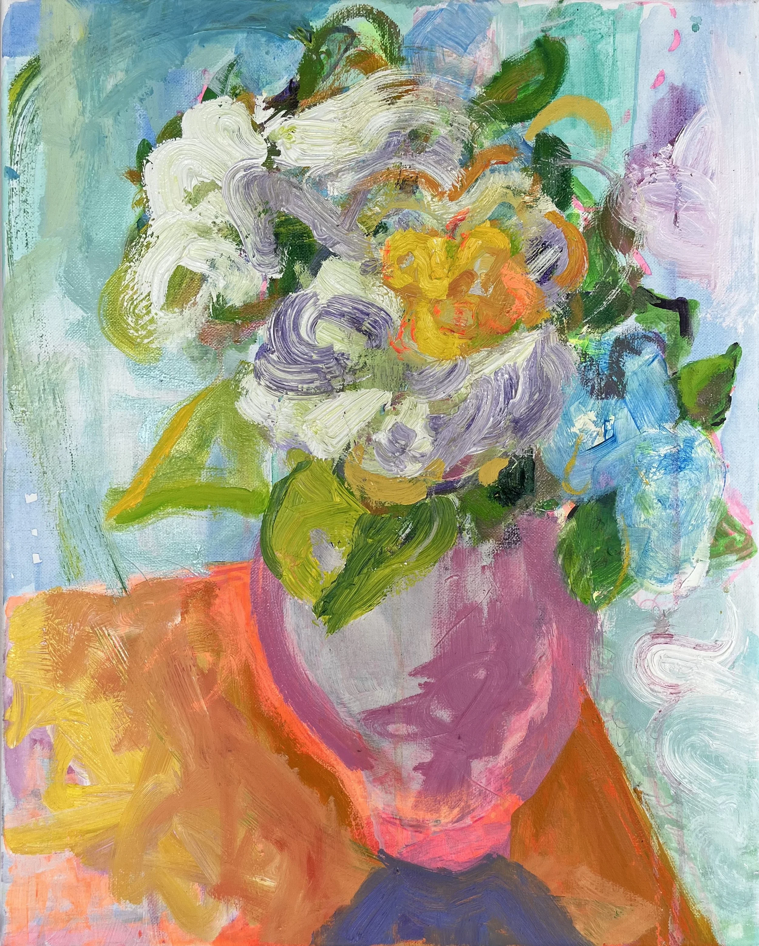 Liz Carney
Garden Flowers In Thom’s Vase
16 x 20 inches
oil on canvas