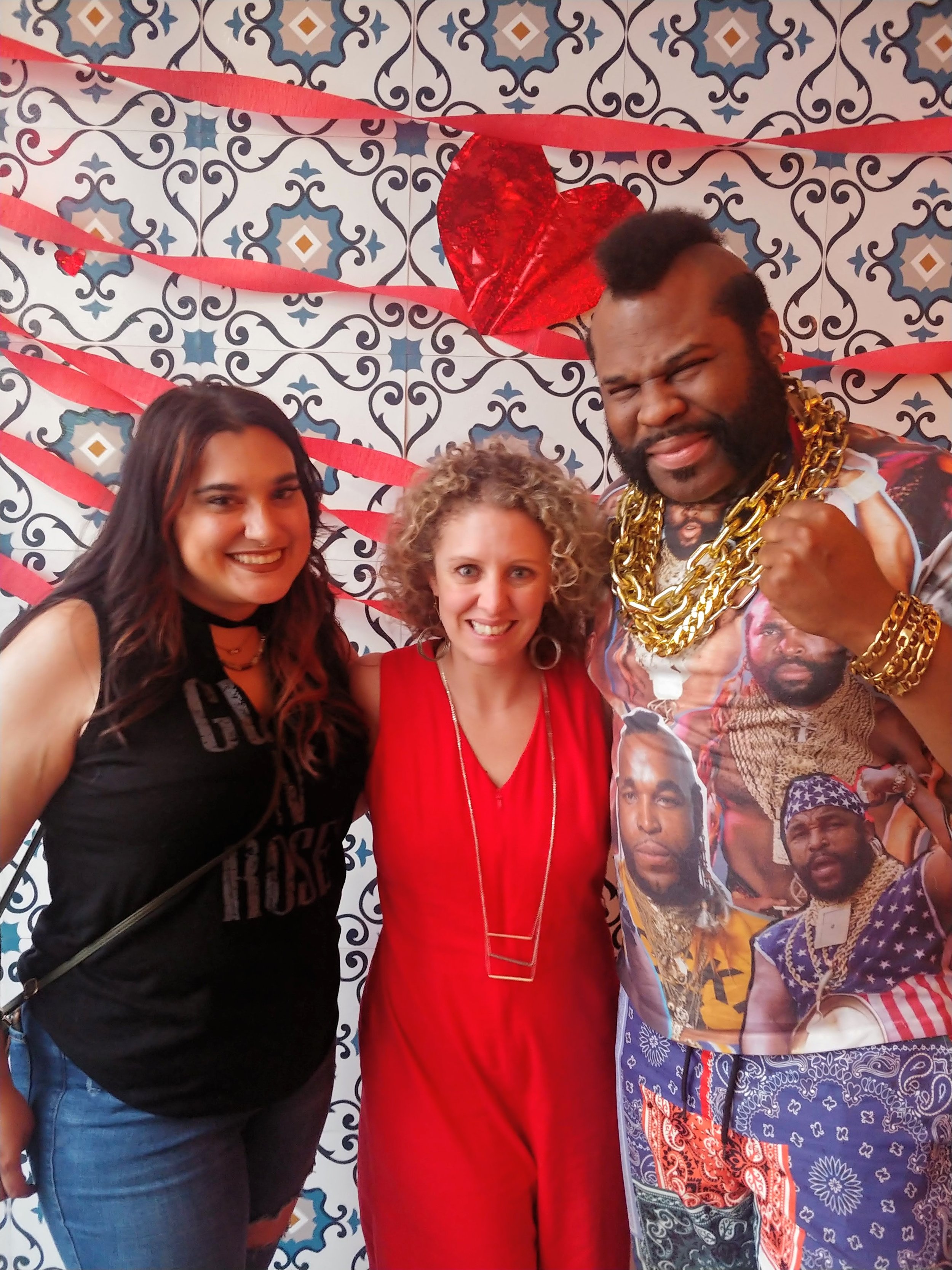 Owner of Tribe Salon, Sara, with Leslie and Mr. T