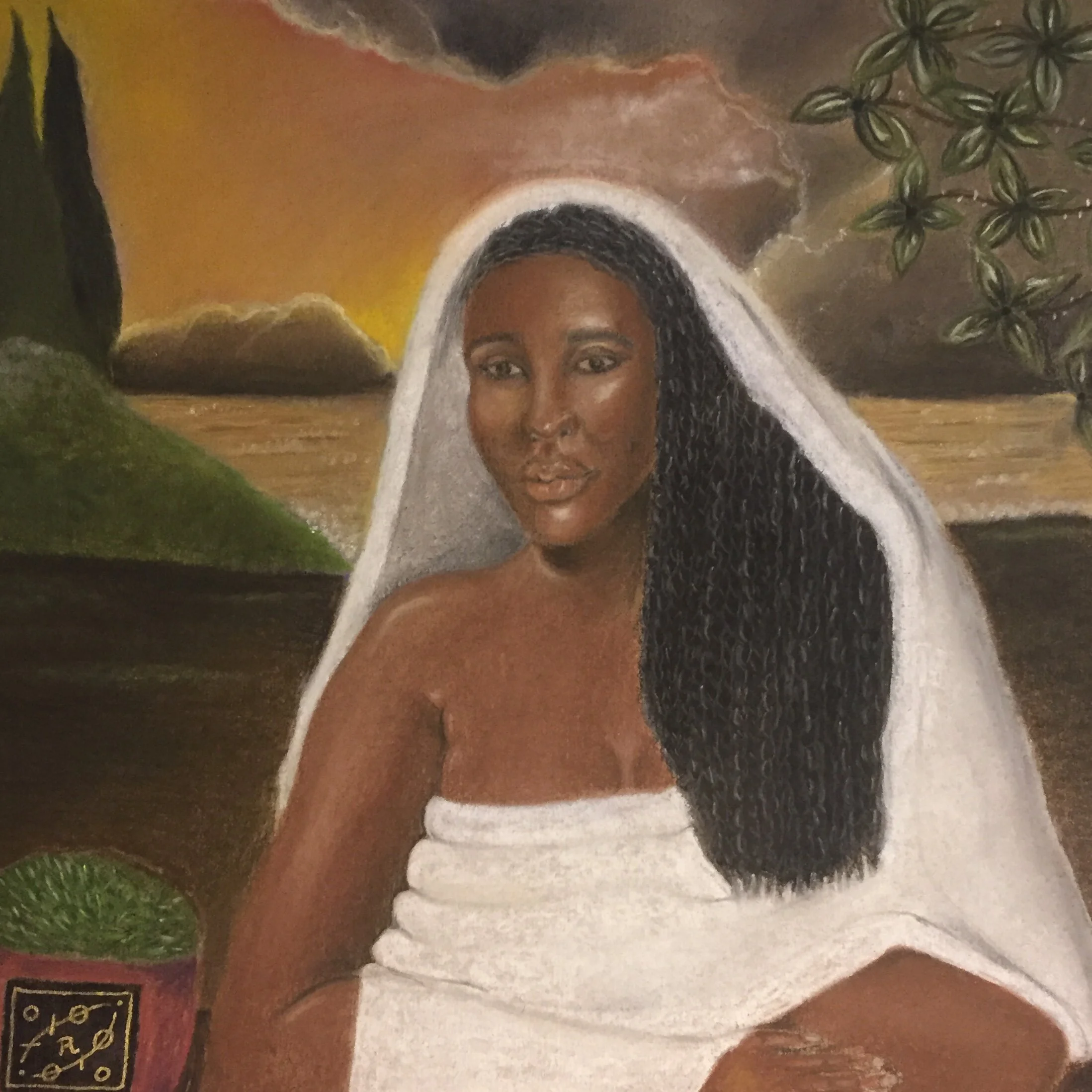 "The Last Renegade", 2020, 12x12 inches, Pastel on chipboard