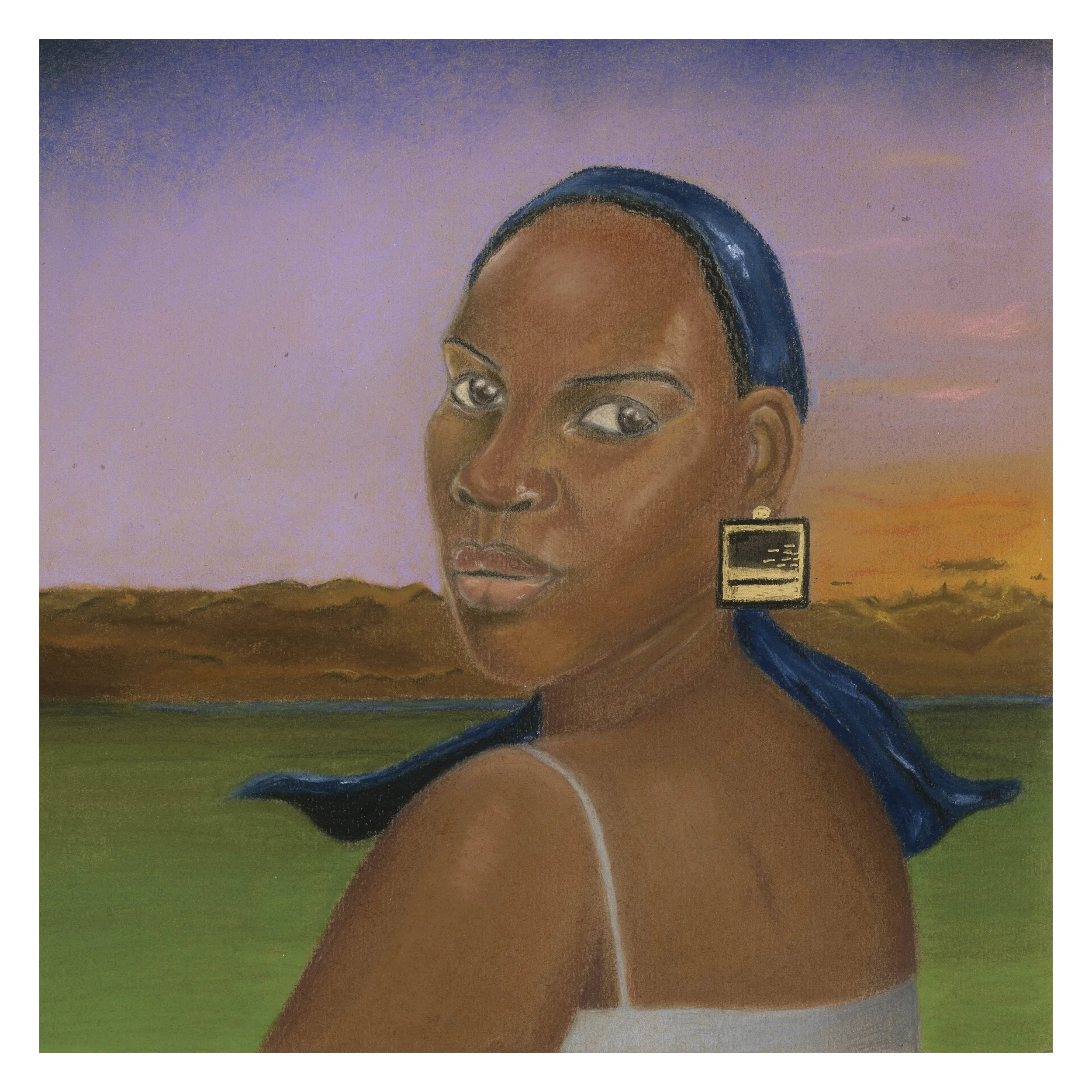  "When Solace Overwhelmed Us", 2020, 12x12 inches, Pastel on chipboard 