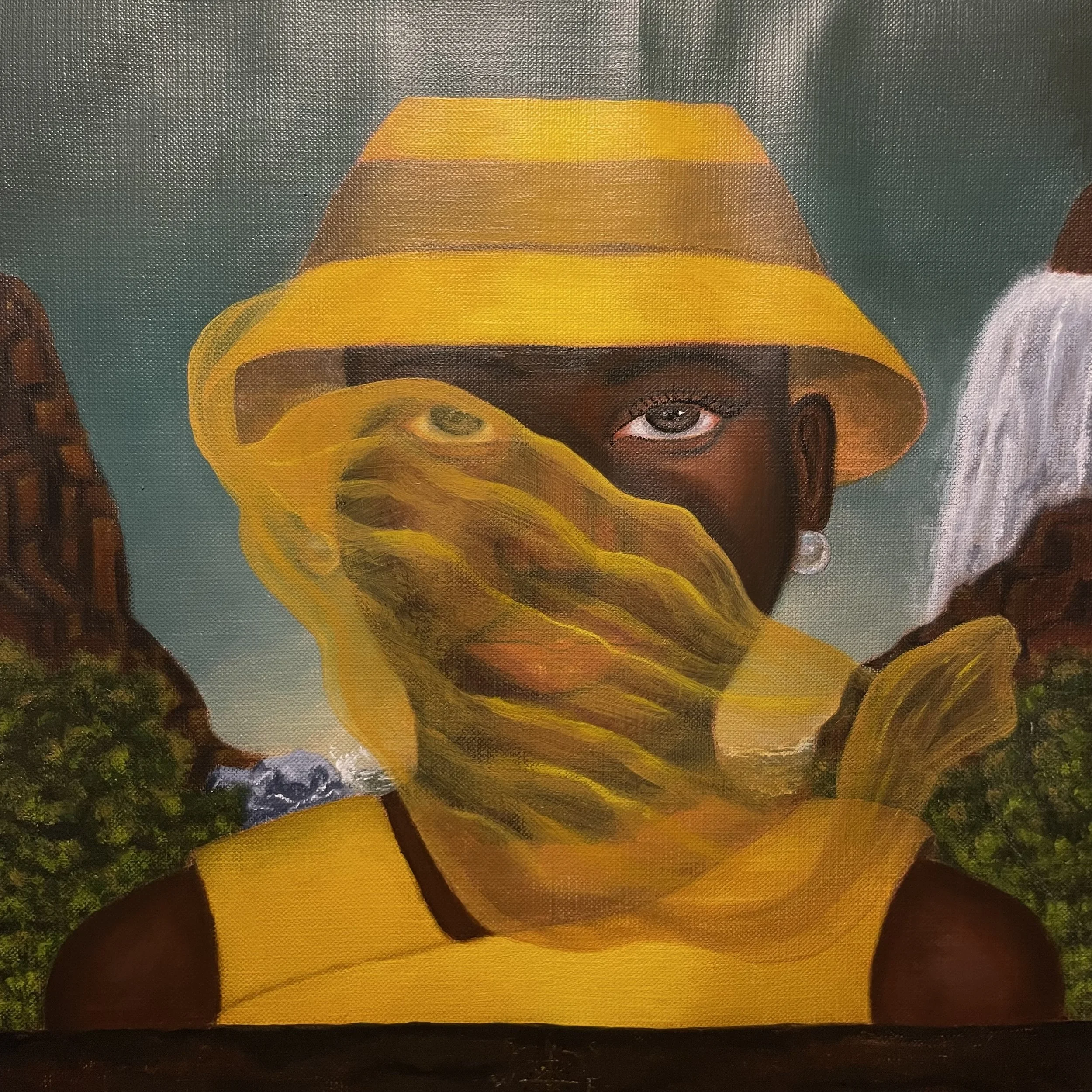 "My Better Nature", 2023, 12x12 inches, Acrylic on canvas paper