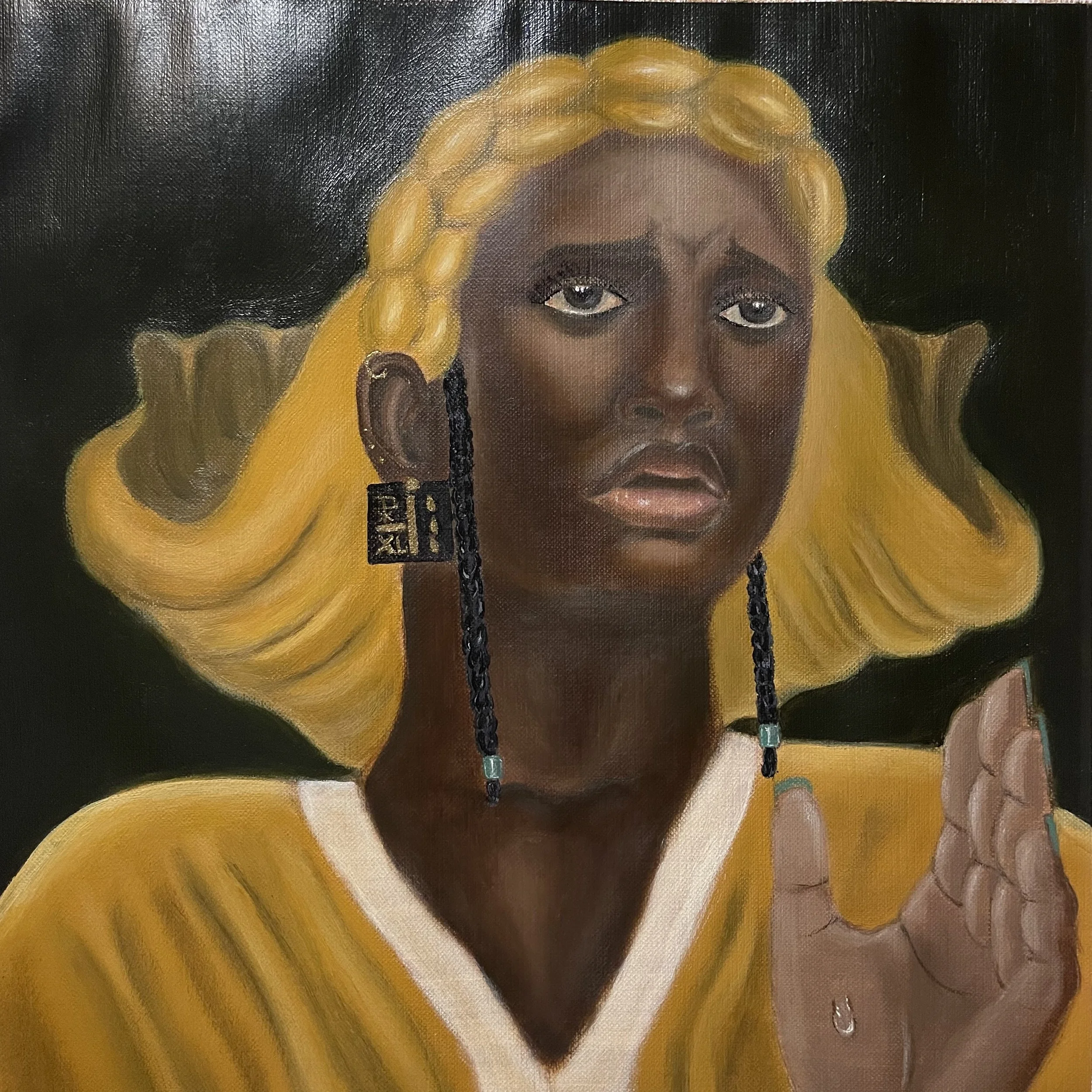 "September in Prayer", 2022, 12x12 inches, Acrylic on canvas paper