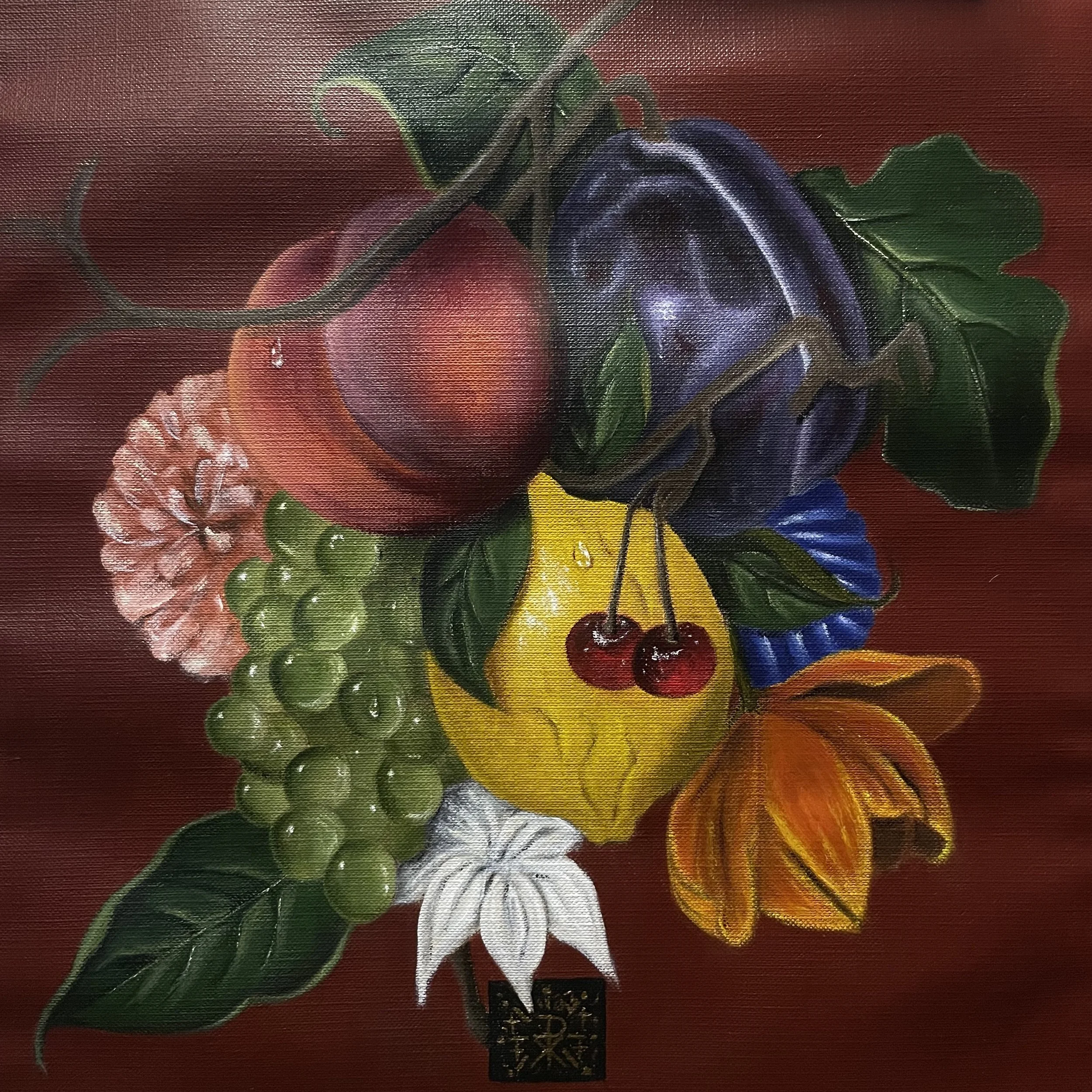 "Second Nature", 2023, 12x12 inches, Acrylic on canvas paper
