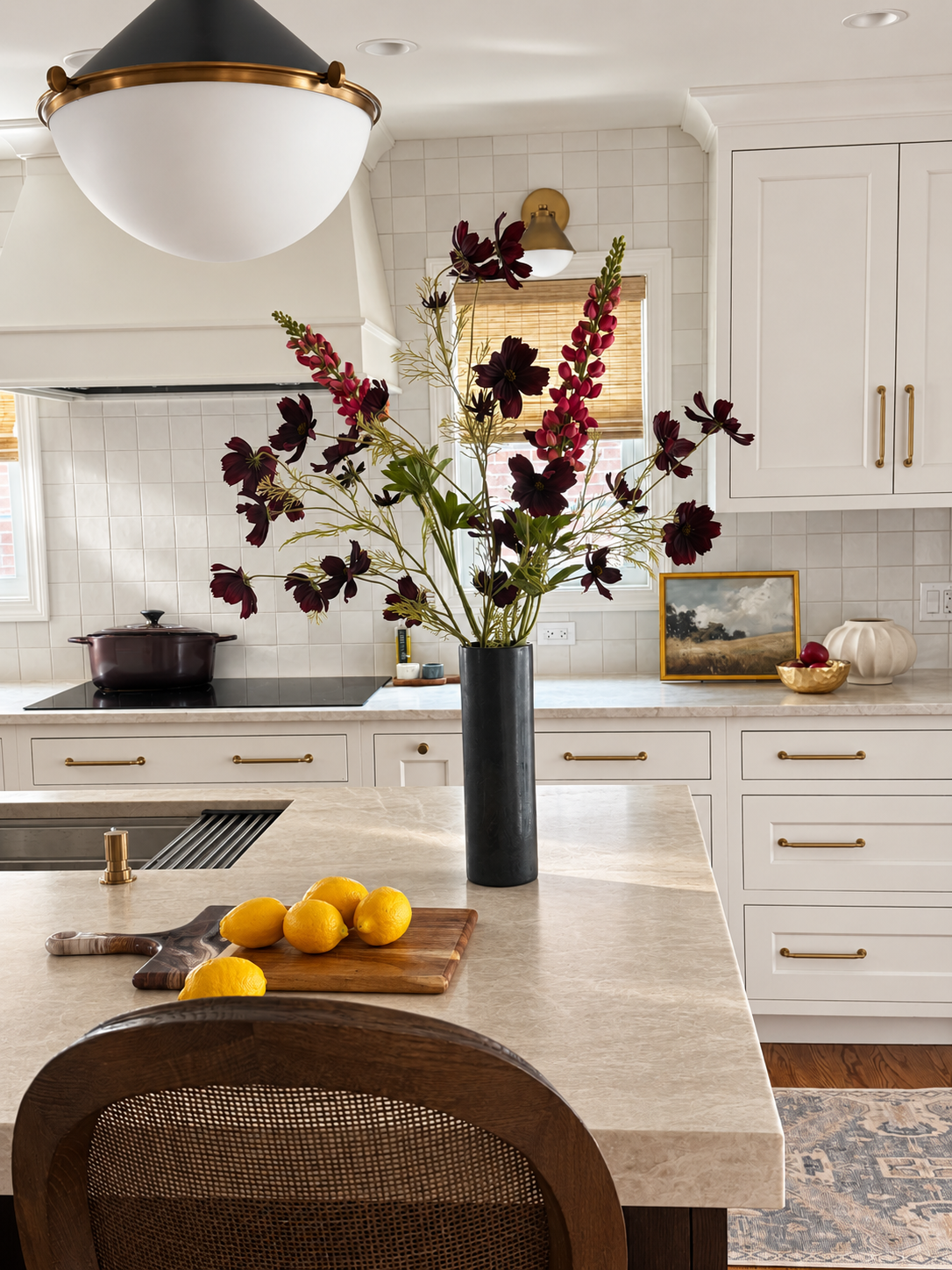 Arlington Heights transitional Kitchen zelliege sonces above windows range.png