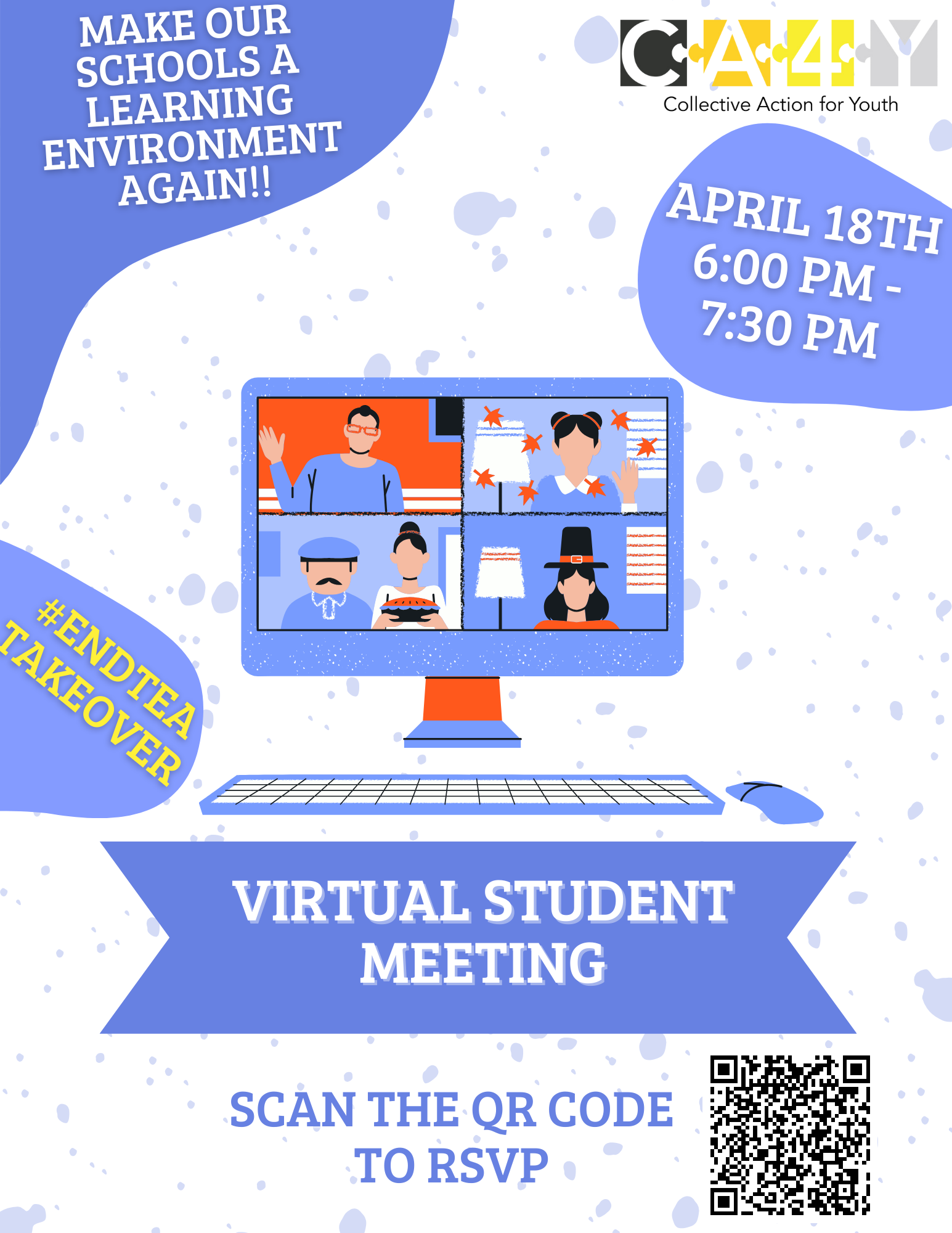 Virtual Student Meeting Against TEA Takeover