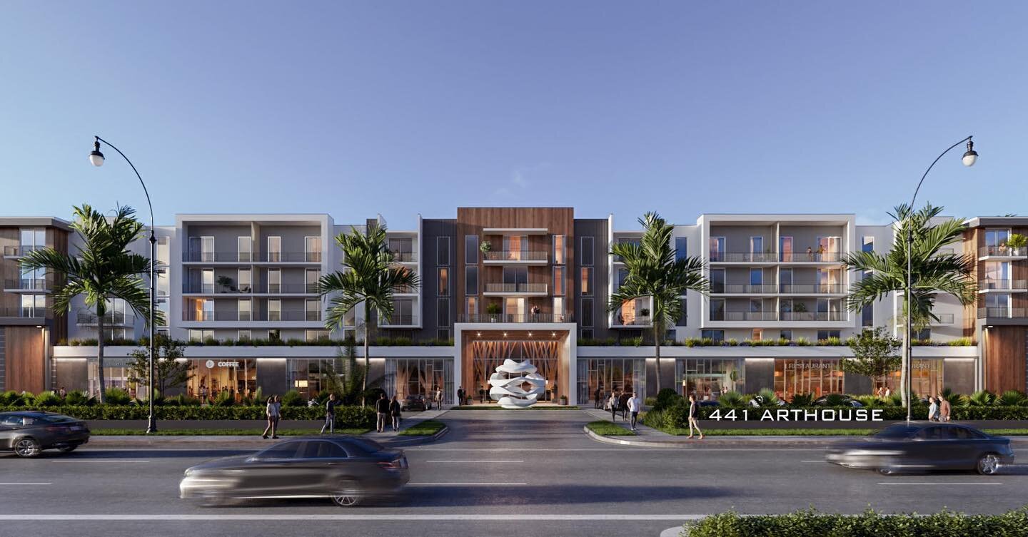 New project spotlight 📣 441 Arthouse in Lauderhill will include apartments and amenity living that celebrate local art by providing free leases for selected artists to create art for the building and lead lectures.

Design by @bc.architects