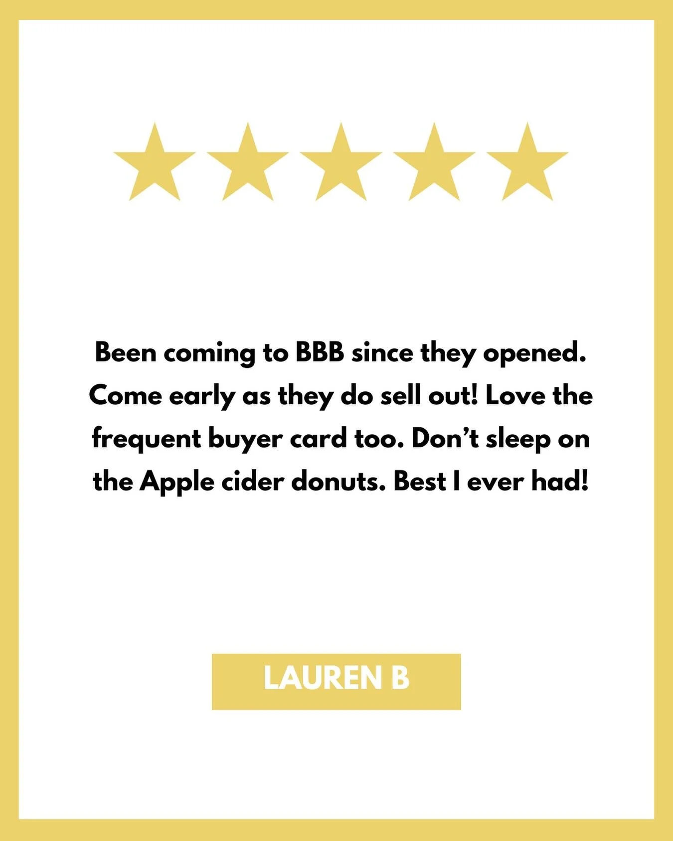 Take Lauren’s advice! 🌯 Love what we do? Leave us a review! Our little business really benefits from ⭐️ ⭐️⭐️⭐️⭐️ google reviews from our most supportive patrons!