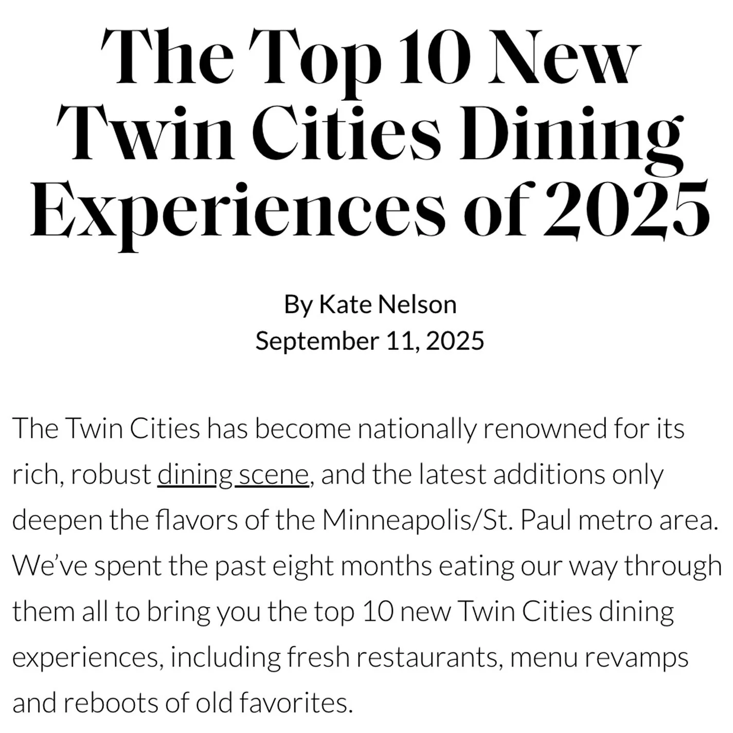 Cool to see my photos in Artful Living for @stpierrerestaurant in this fabulous line up of restaurants! Seriously, everything is 💯 as good as it looks. 

Need food/restaurant photos? Let&rsquo;s connect.

#minneapolisphotographer #foodphotographer #