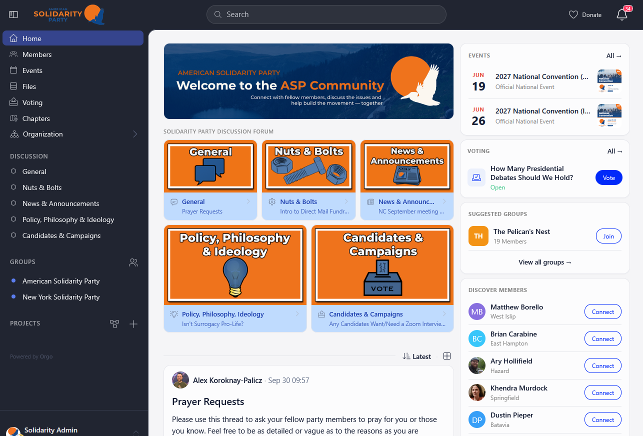 A New Online Home for the American Solidarity Party