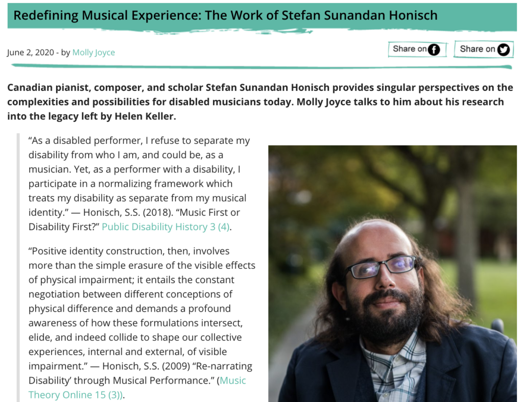 Disability Arts Online: Redefining Musical Experience: The Work of Stefan Sunandan Honisch