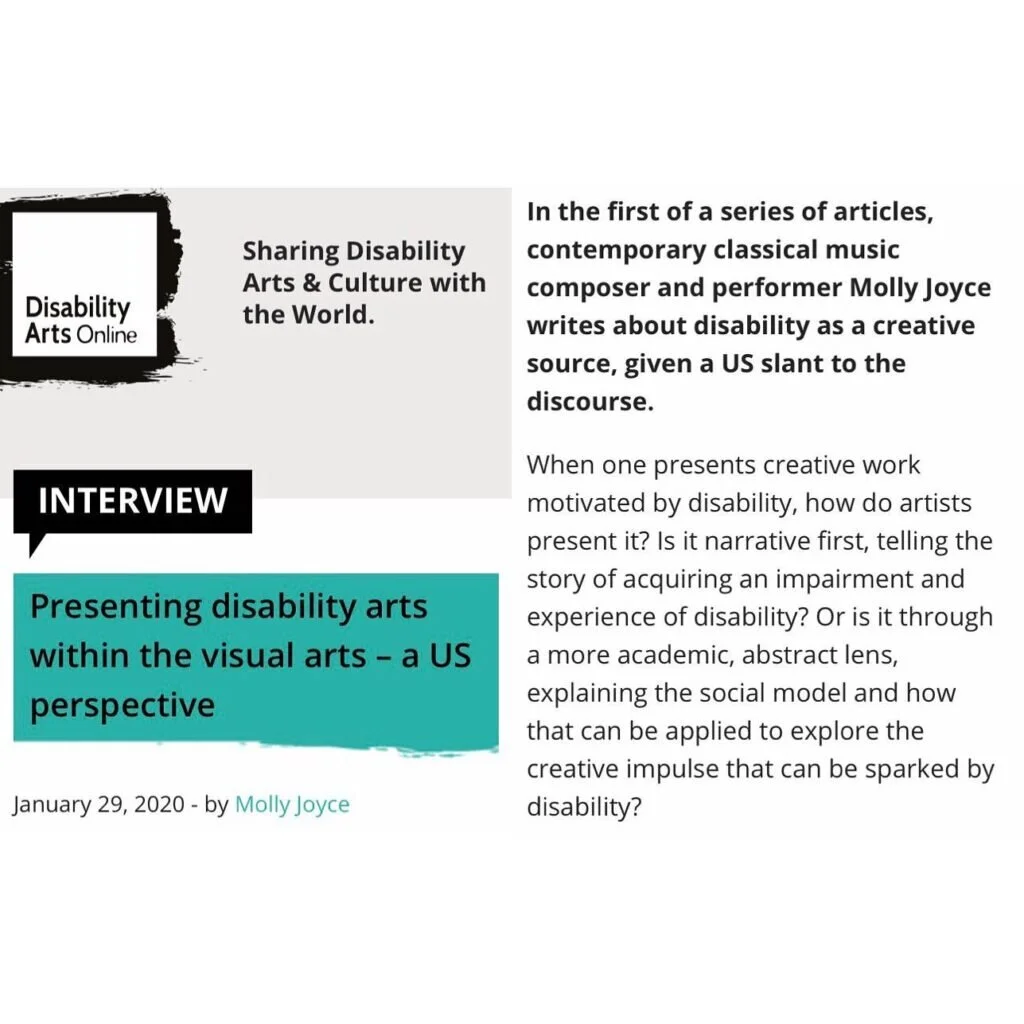 Disability Arts Online: Presenting disability arts within the visual arts – a US perspective