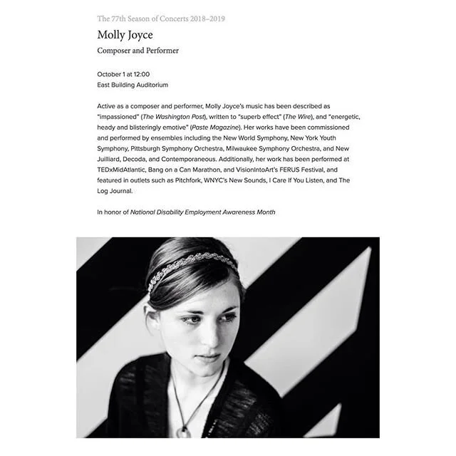 National Gallery of Art Talk/Performance