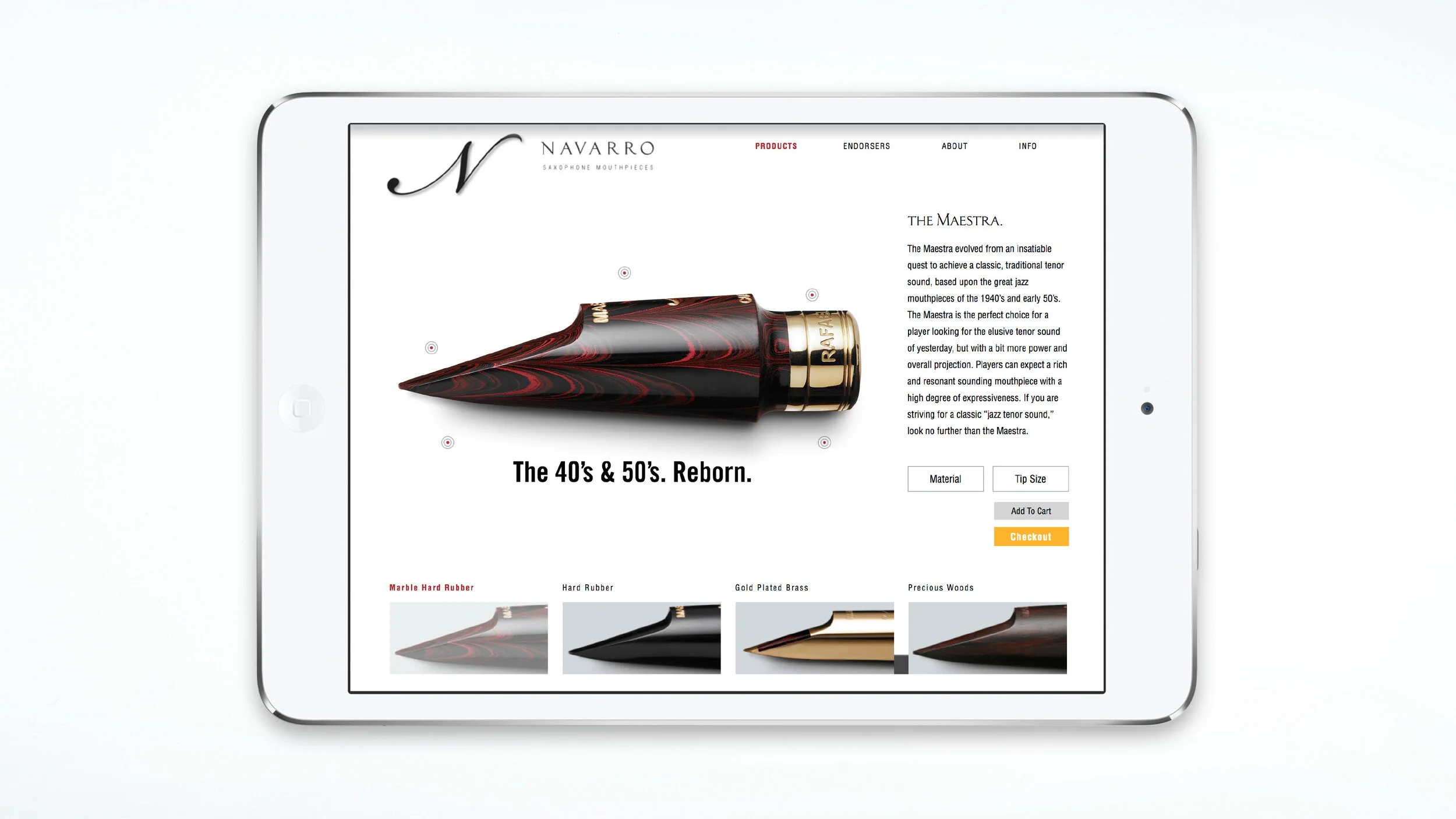Navarro Saxophone Mouthpieces — Mangos Branding and Advertising