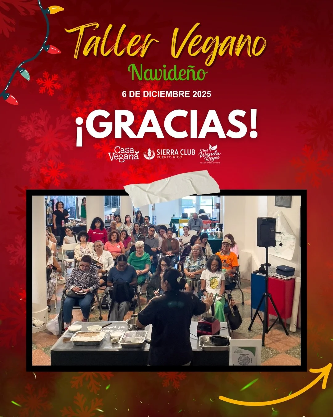✨ GRACIAS ✨ El Taller Vegano Navide&ntilde;o fue un encuentro lleno de aprendizaje, comunidad y sabores que honran nuestras tradiciones desde la compasi&oacute;n. 💚
La casa se llen&oacute;, las libretas se llenaron&hellip; y casi todas las personas 