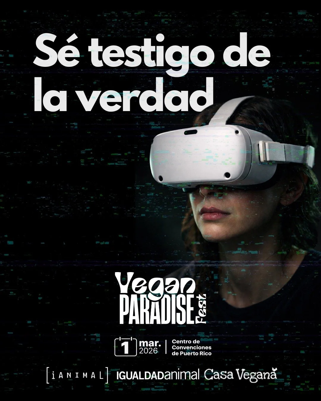 Hay experiencias que te cuentan algo.
Y hay experiencias que te hacen sentirlo.
Por primera vez en Puerto Rico, en colaboraci&oacute;n con @igualdadanimal , llega al @veganparadisefest una experiencia inmersiva que no se explica&hellip; se vive.

👁&