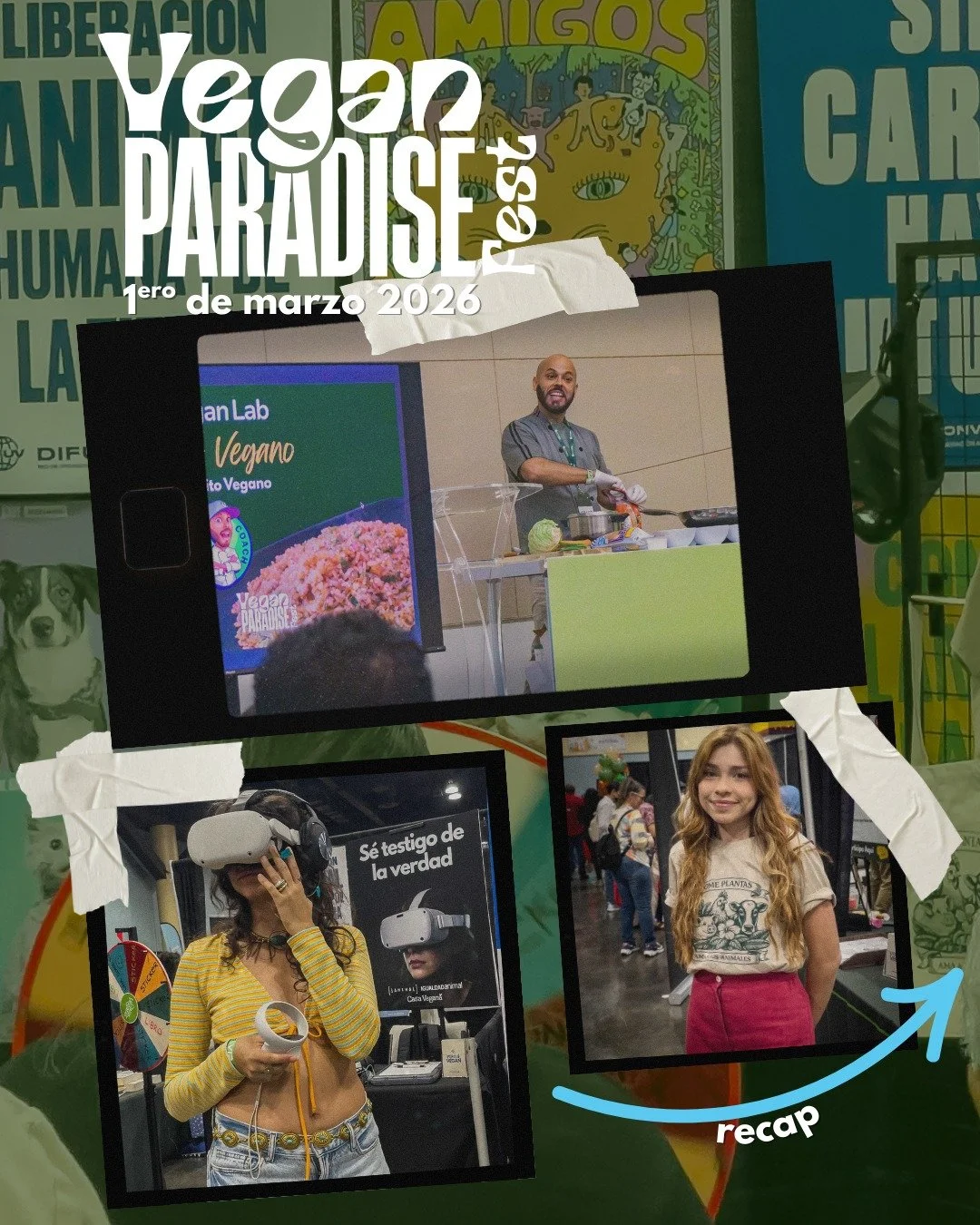 ✨🌱Todav&iacute;a estamos procesando la emoci&oacute;n de ver a tantas personas reunidas por los animales y la alimentaci&oacute;n basada en plantas en el @veganparadisefest . Fue verdaderamente inspirador sentir la energ&iacute;a, la curiosidad y el