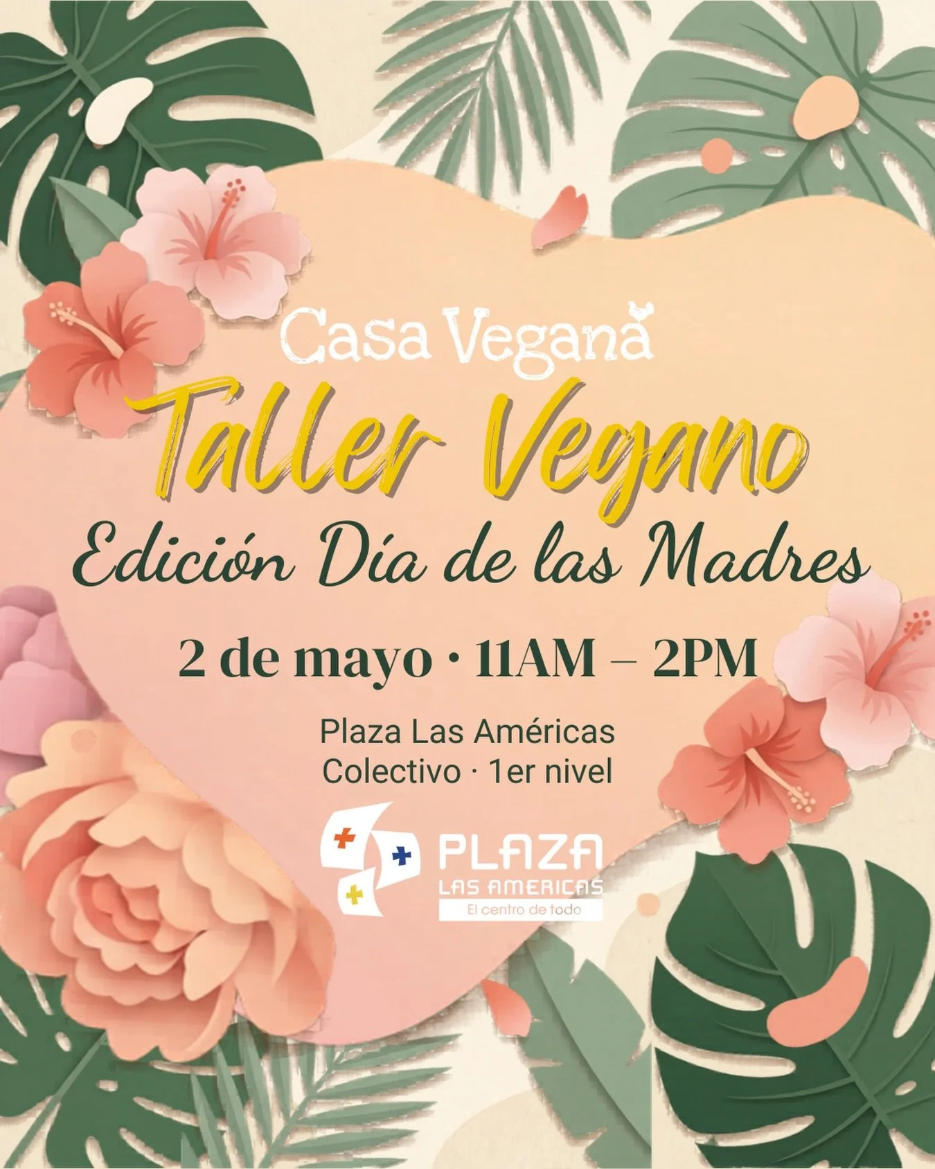 🌿💐 Guarda la fecha💐🌿

Este 2 de mayo celebramos a mam&aacute; con amor, conciencia y comida sabrosa hecha a base plantas 🌱

&Uacute;nete a nuestro Taller Vegano: Edici&oacute;n D&iacute;a de las Madres
y reg&aacute;late (o reg&aacute;lale) una e