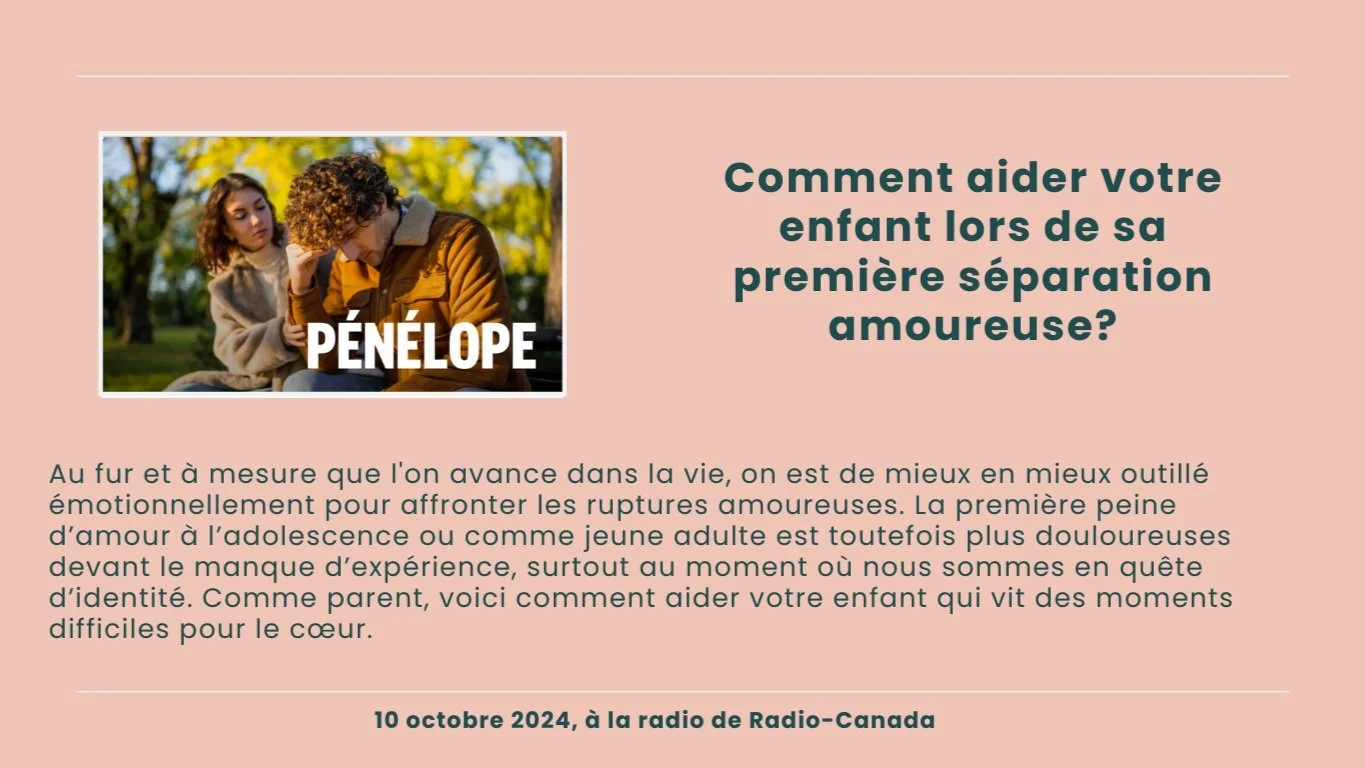 Comment aider votre enfant lors de sa première séparation amoureuse