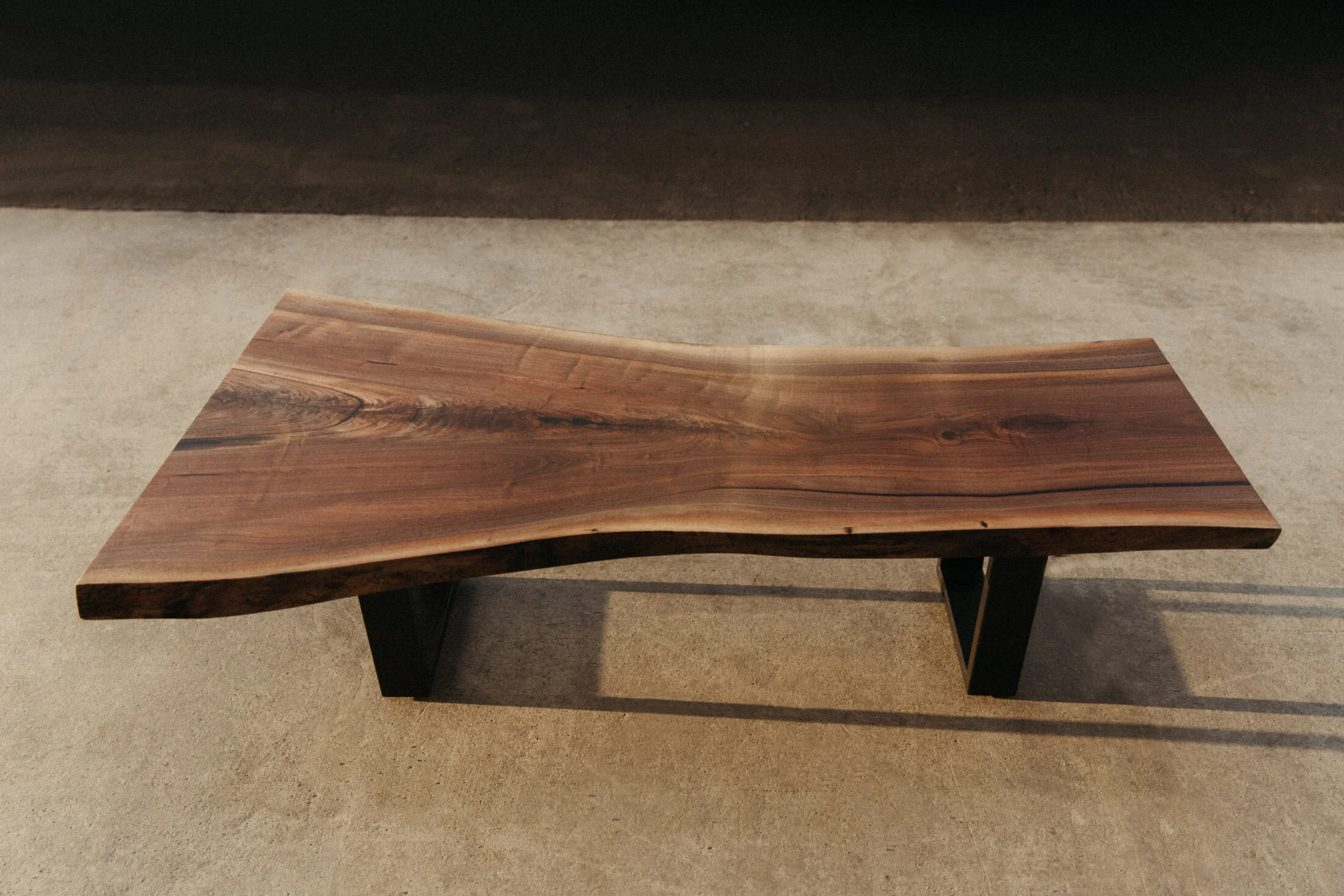 Live Edge walnut coffee table by Casa Dega Design