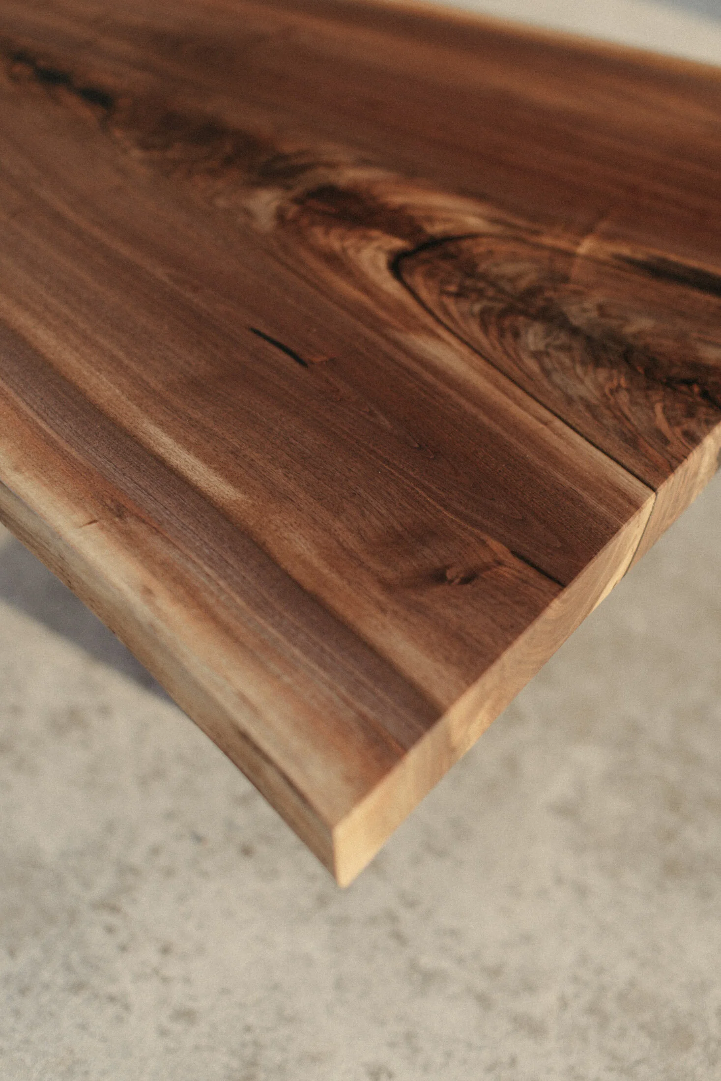 Walnut live edge table