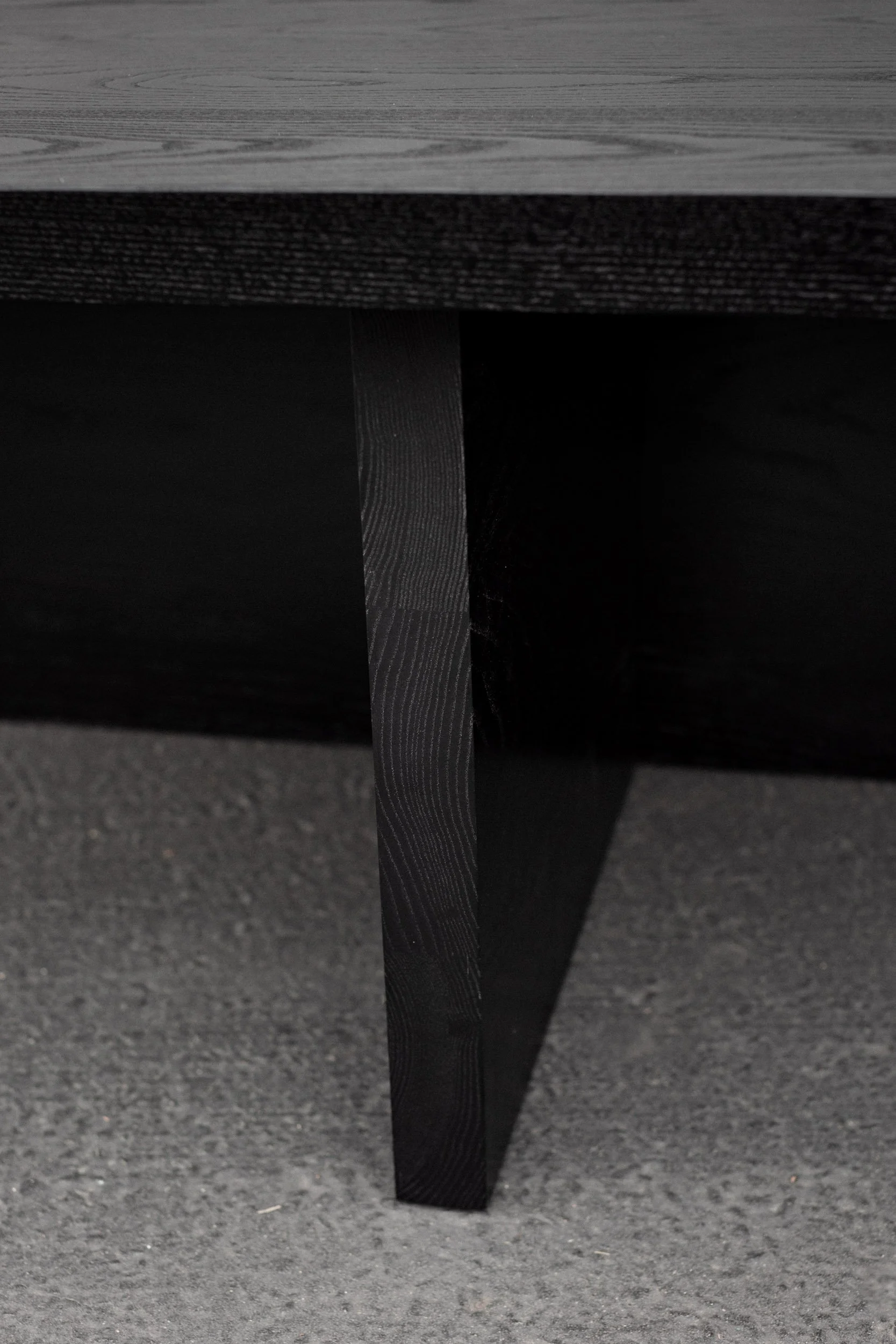 Modern Black Coffee Table Solid Wood
