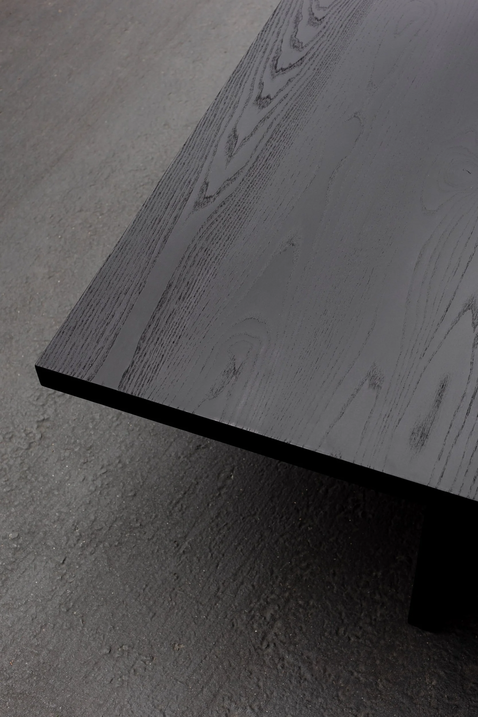 Modern Black Coffee Table Solid Wood