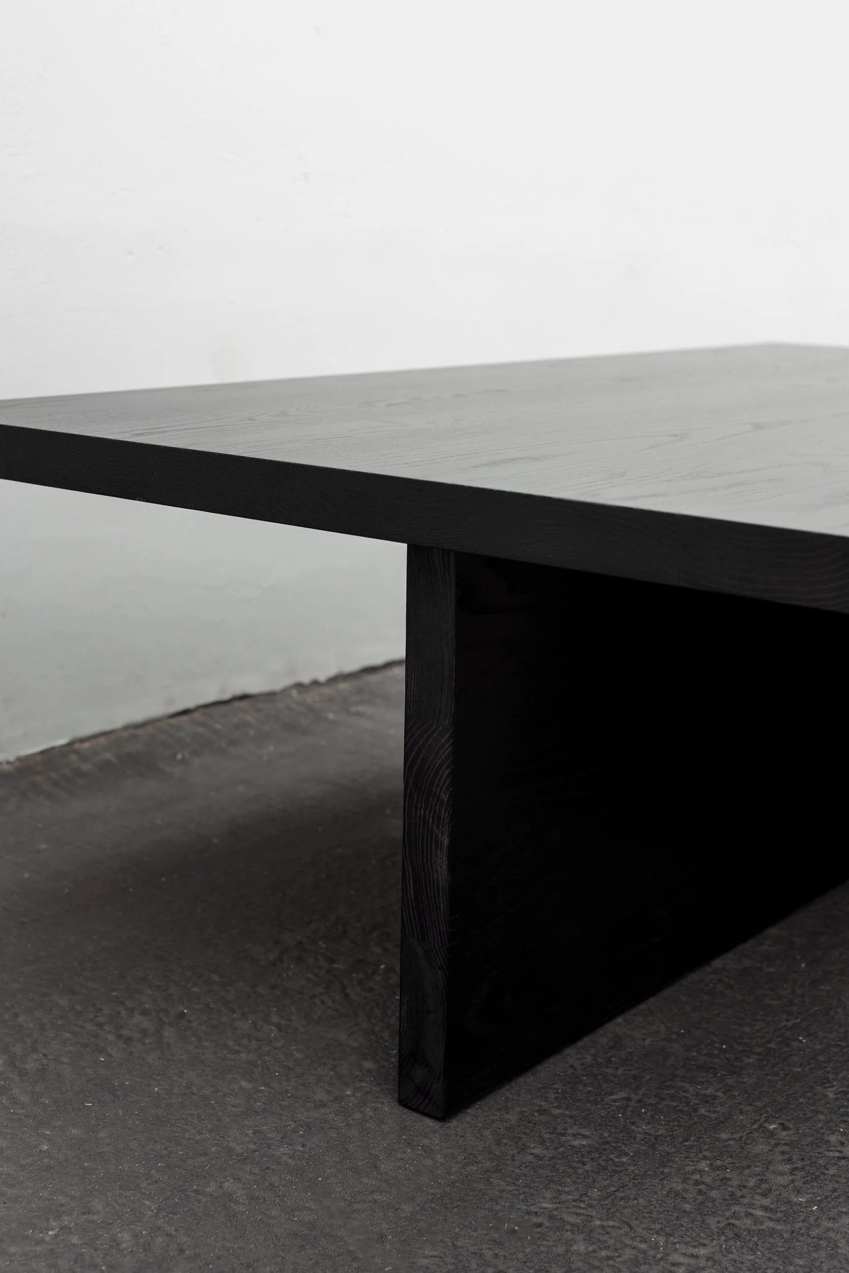 Modern Black Coffee Table Solid Wood