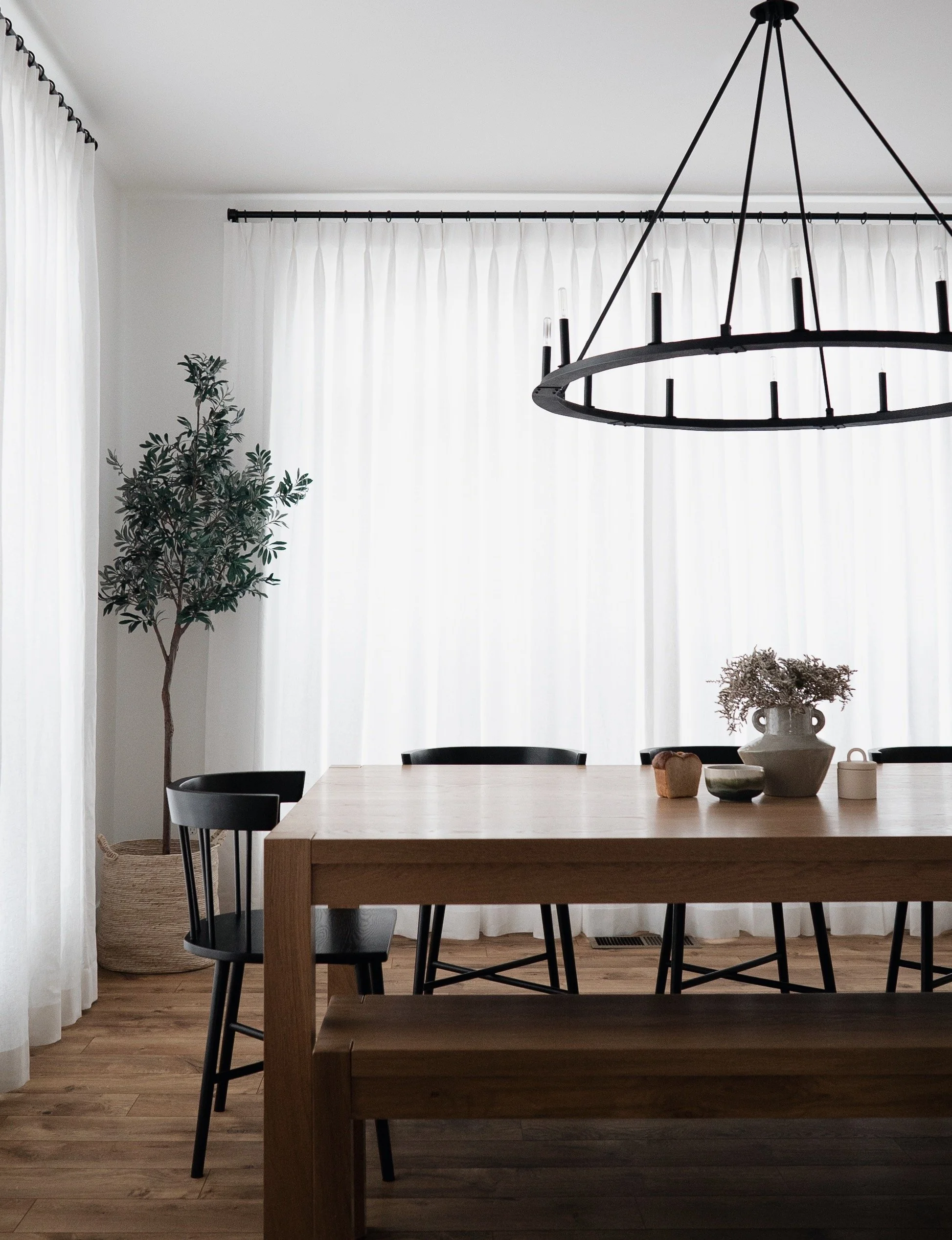 White Oak Parsons Style Dining Table Casa Dega Design