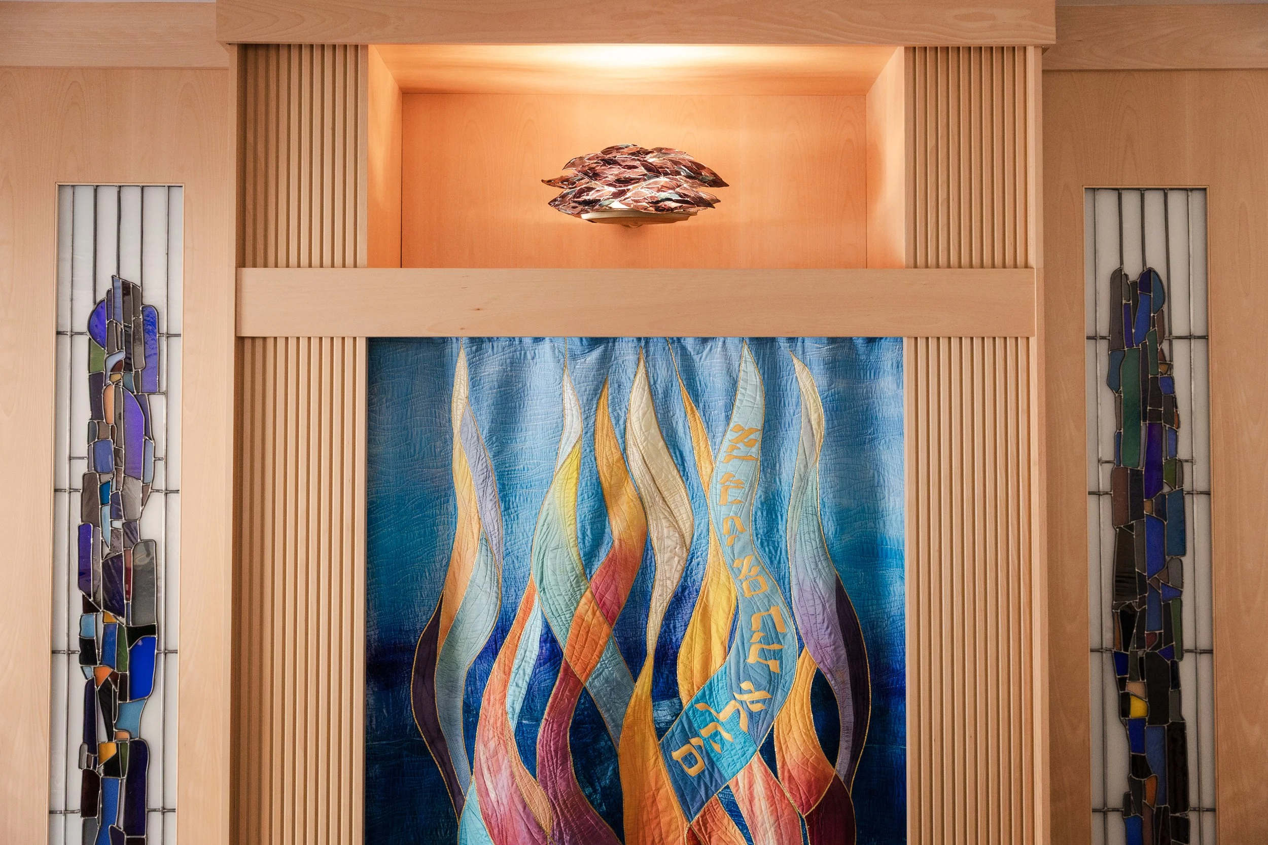 Custom solid wood ark for Congregation Beth El