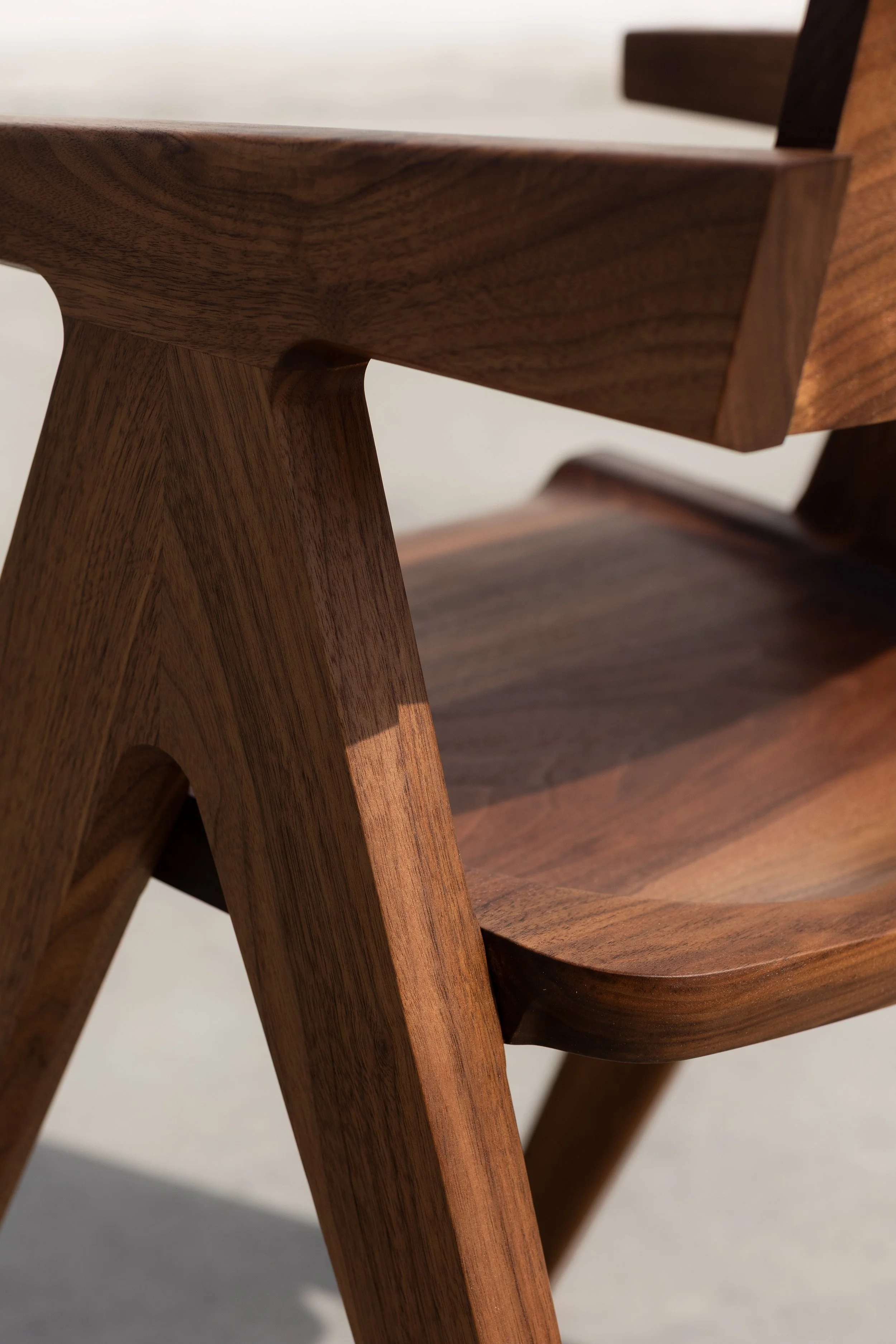 Mid-Century style solid wood dining chair