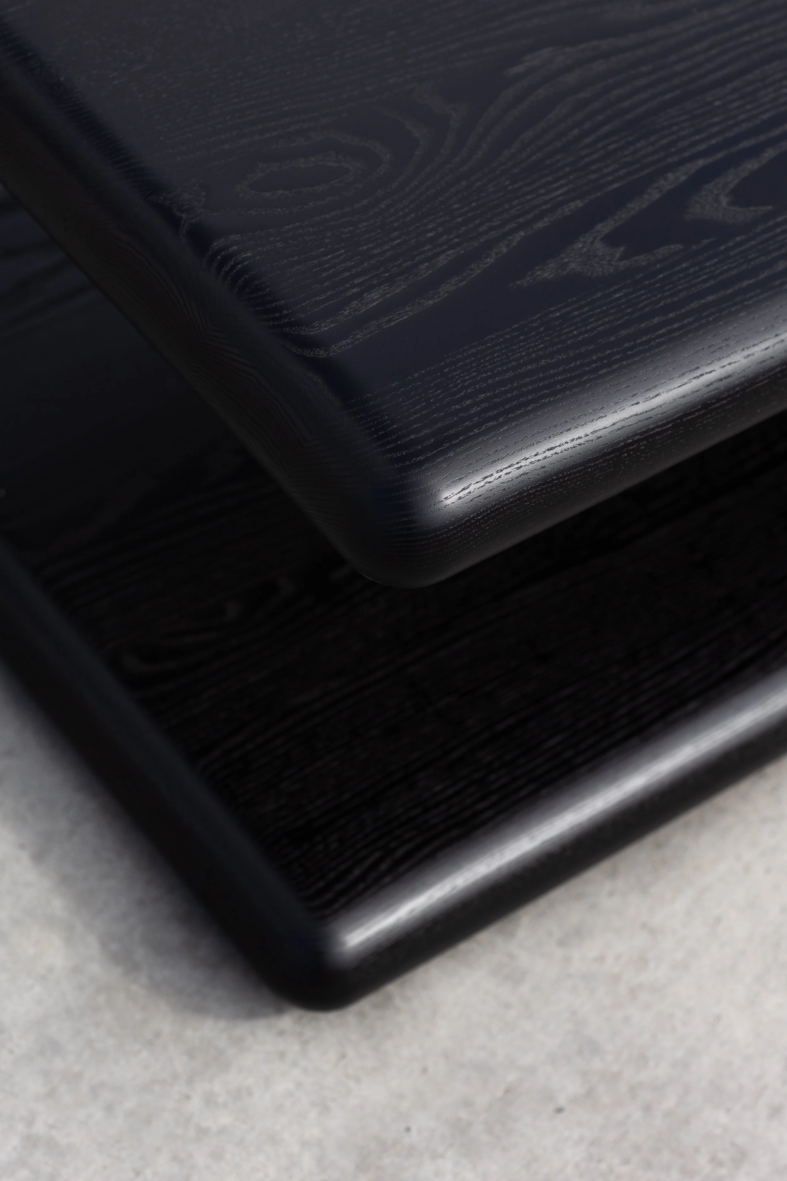 Blackened Ash solid wood table