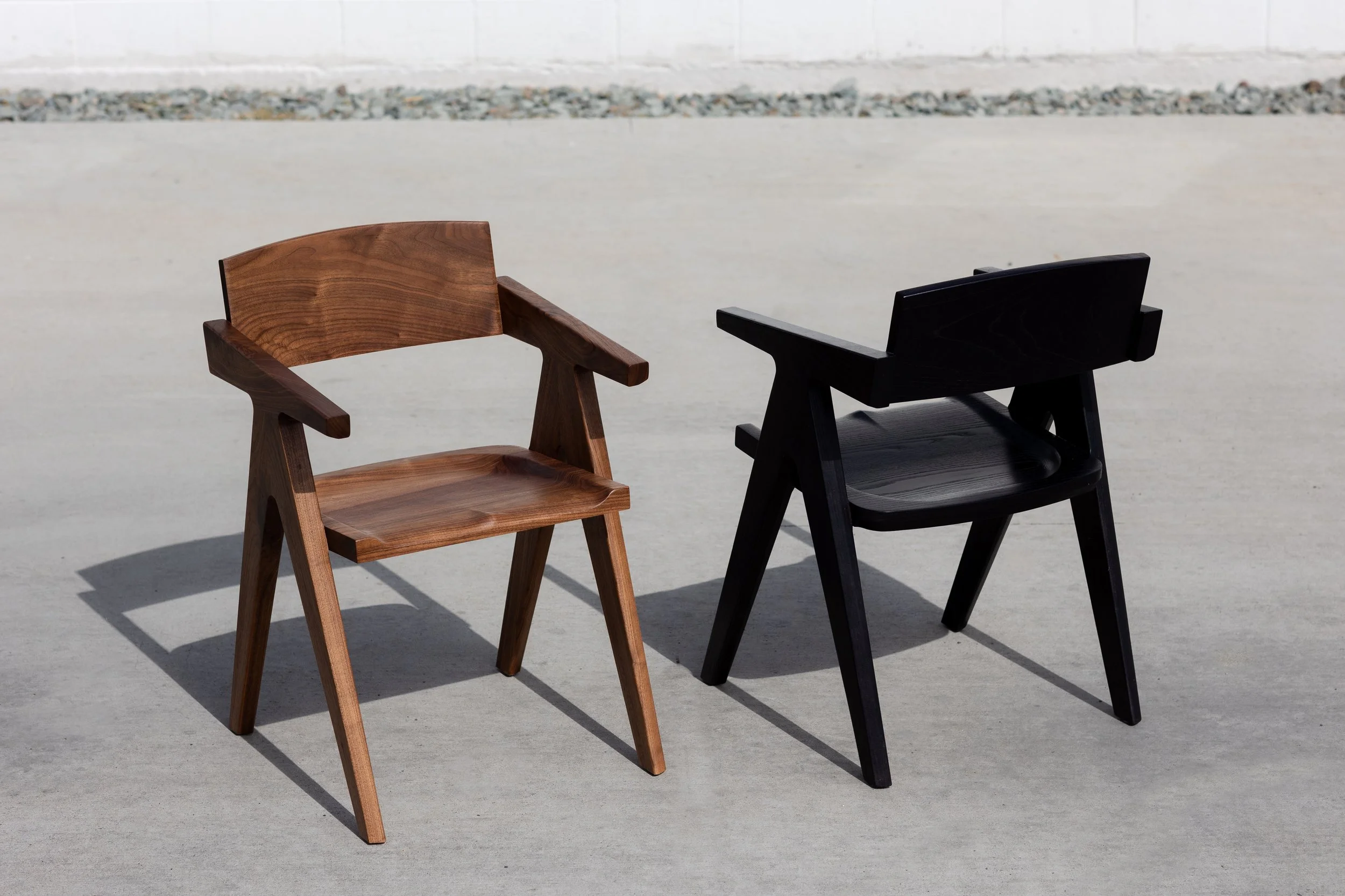 pierre jeanneret inspired wood chair