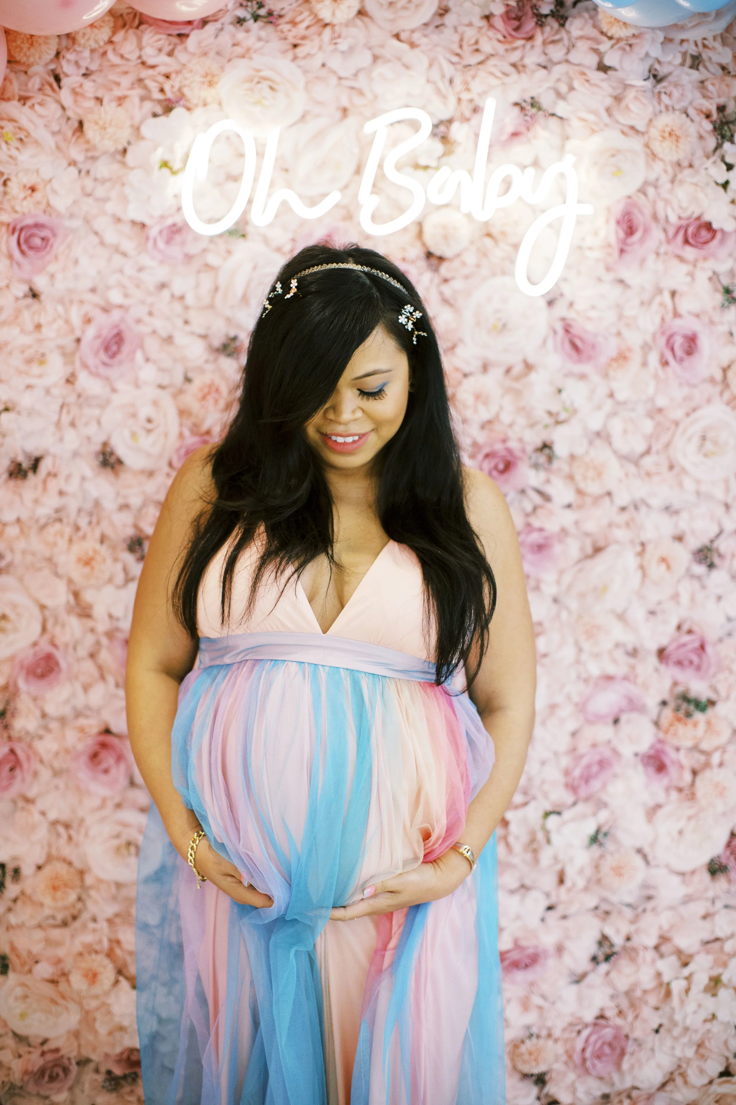 baby shower flower wall rental 