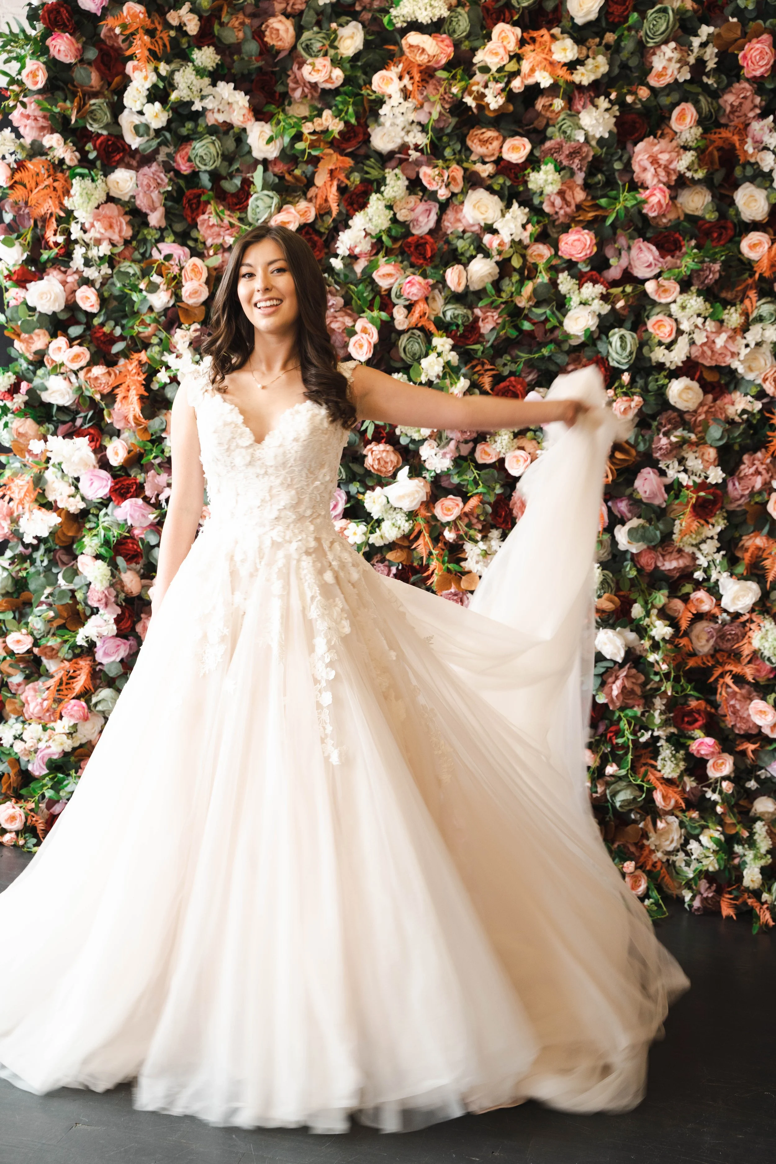 Bridal flower wall rental Denver, CO