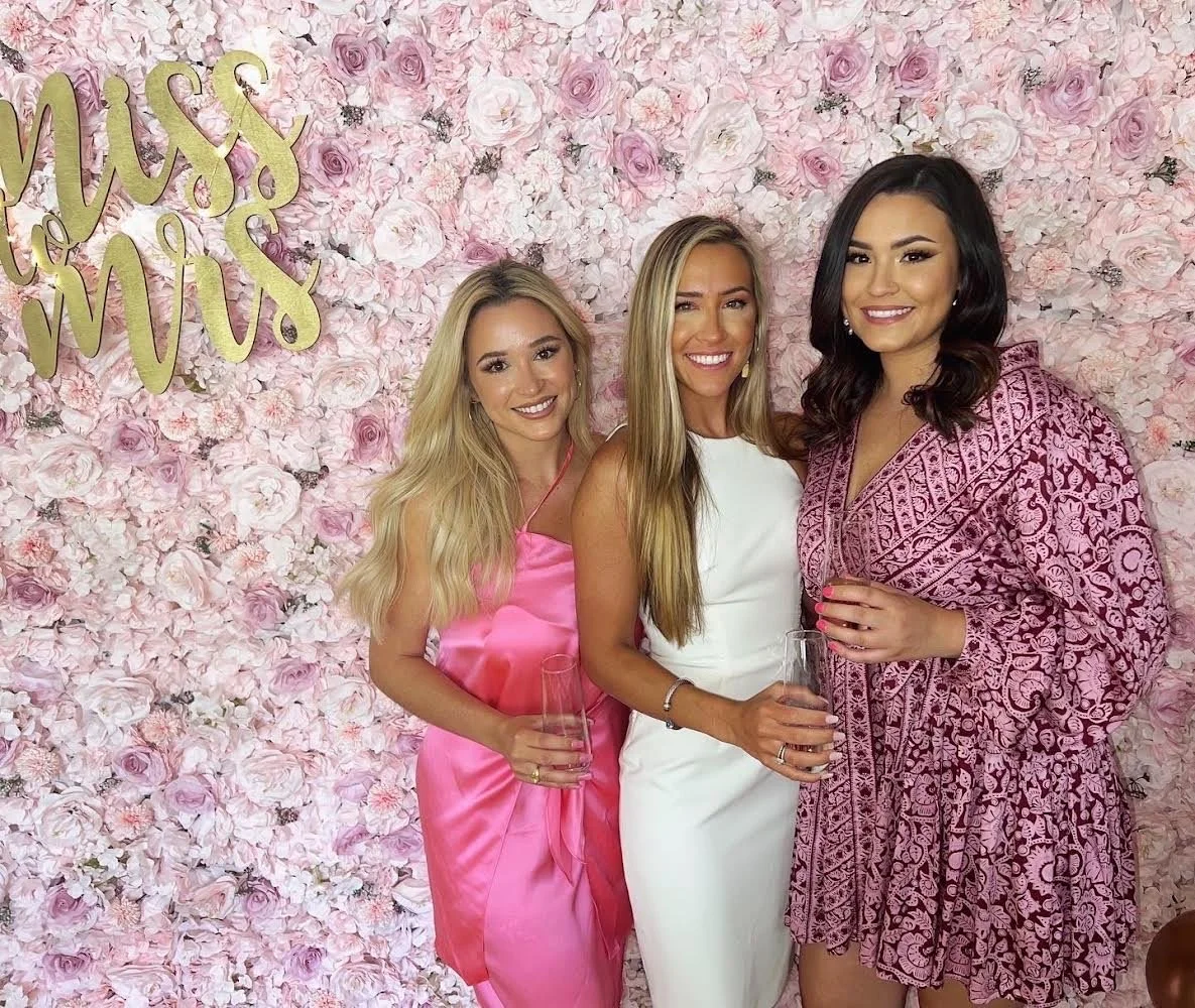 Bridal showers are elevated with flower walls