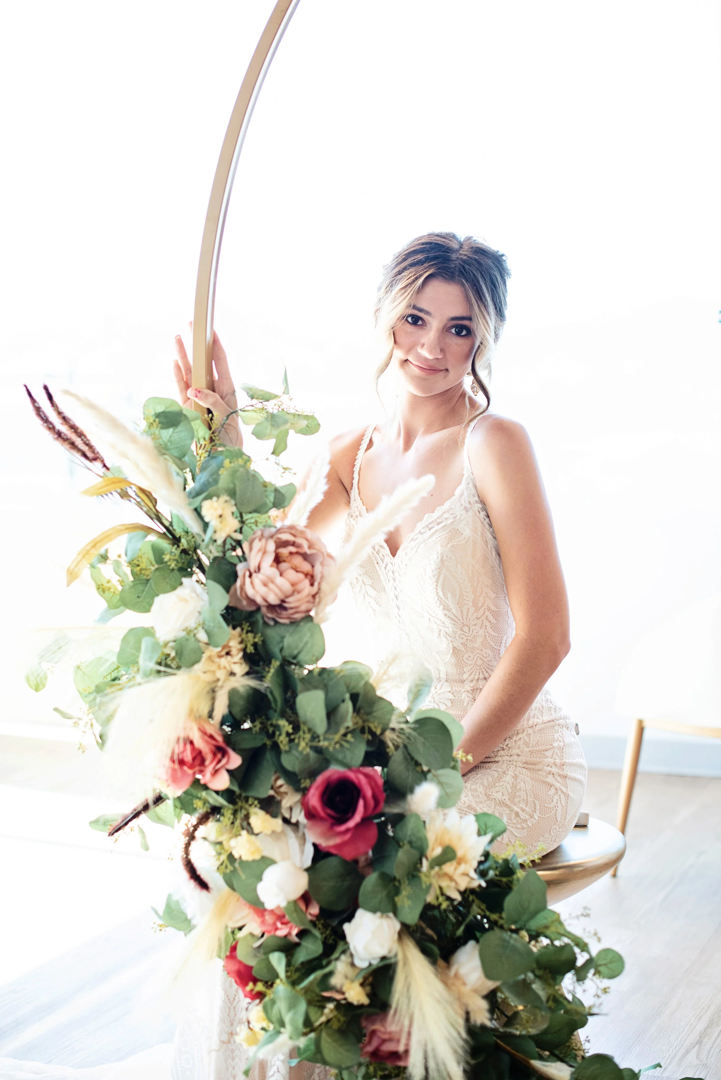 Hoop altar arch for wedding for rent in Denver