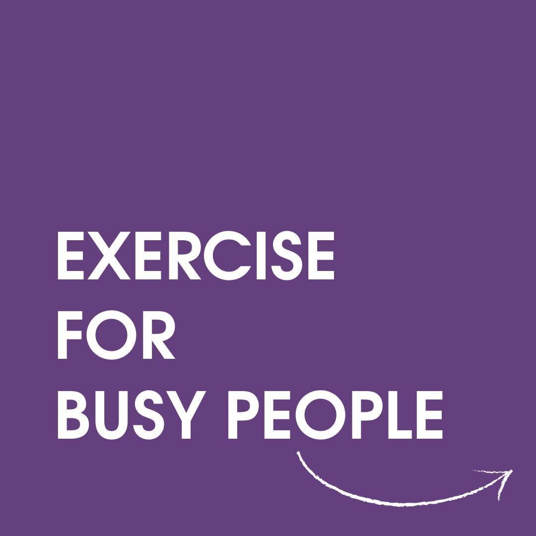Exercise can take up a lot of time.⁠
⁠
And, while you can absolutely get in an effective workout in a short amount of time, not everyone is able to dedicate time to exercise, even if they really want to.⁠
⁠
But, as a busy person, you&rsquo;re probabl