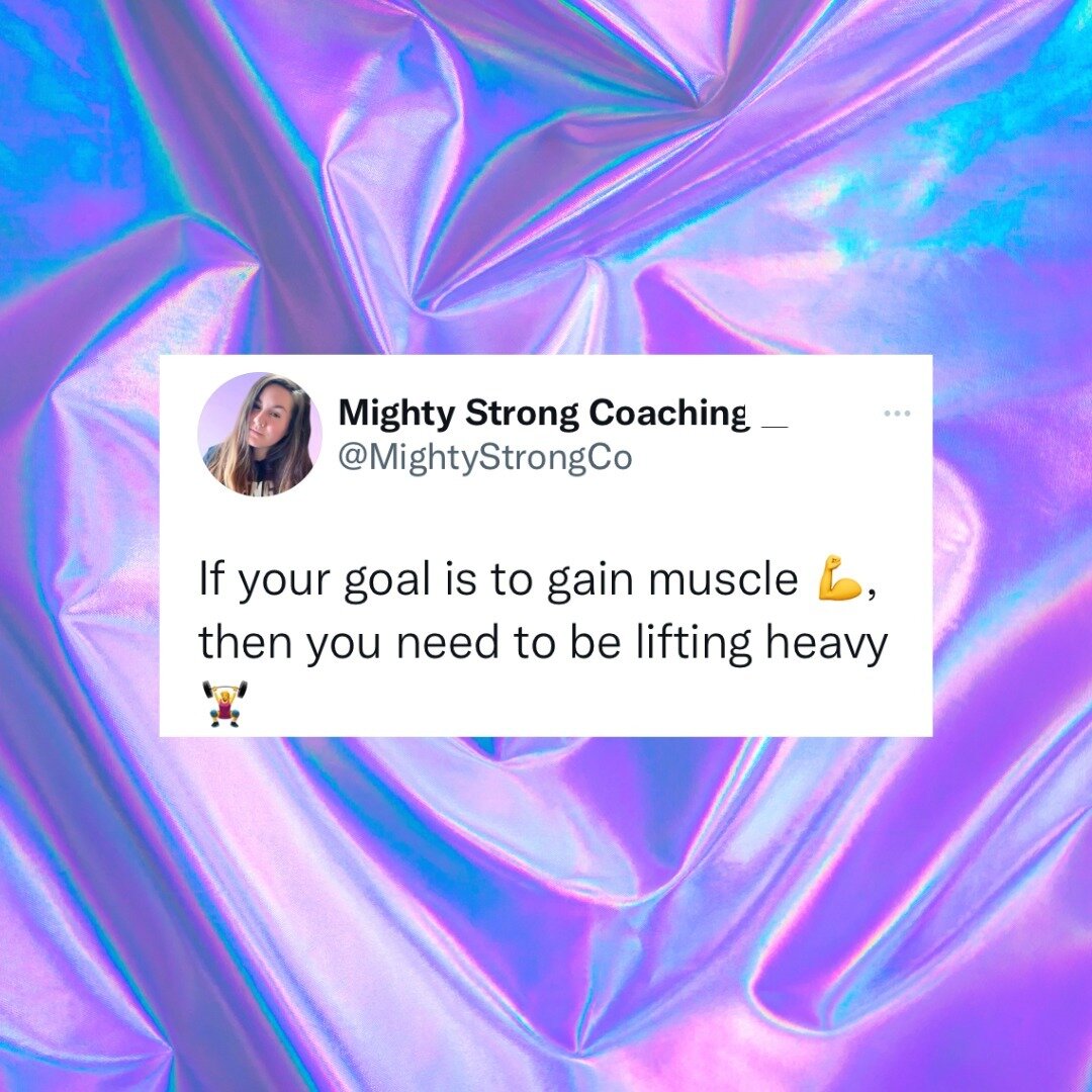 Ya'll, there really isn't a way around it. ⁠
⁠
If you wanna gain muscle, you gotta lift heavy weight. ⁠
⁠
If you're not using a challenging weight, you're leaving gains on the table.