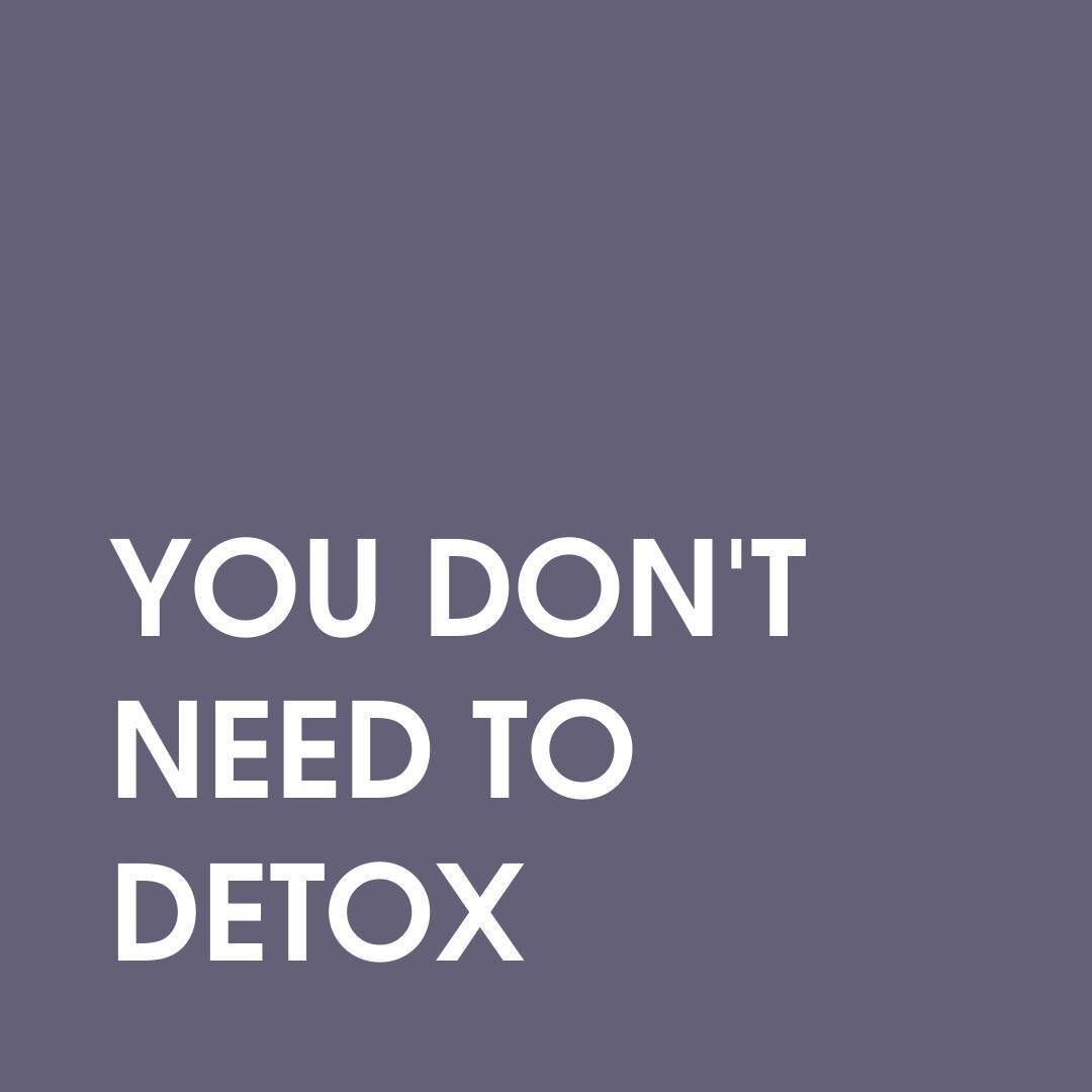 The idea of detoxifying is so oversold.⁠
⁠
You don't need it.⁠
⁠
Not after a weekend of partying. Not after a month of eating fast food. ⁠
⁠
You already have everything you need and it is absolutely F-R-E-E of charge:⁠
👉 Liver⁠
👉 Kidneys⁠
👉 Lungs⁠