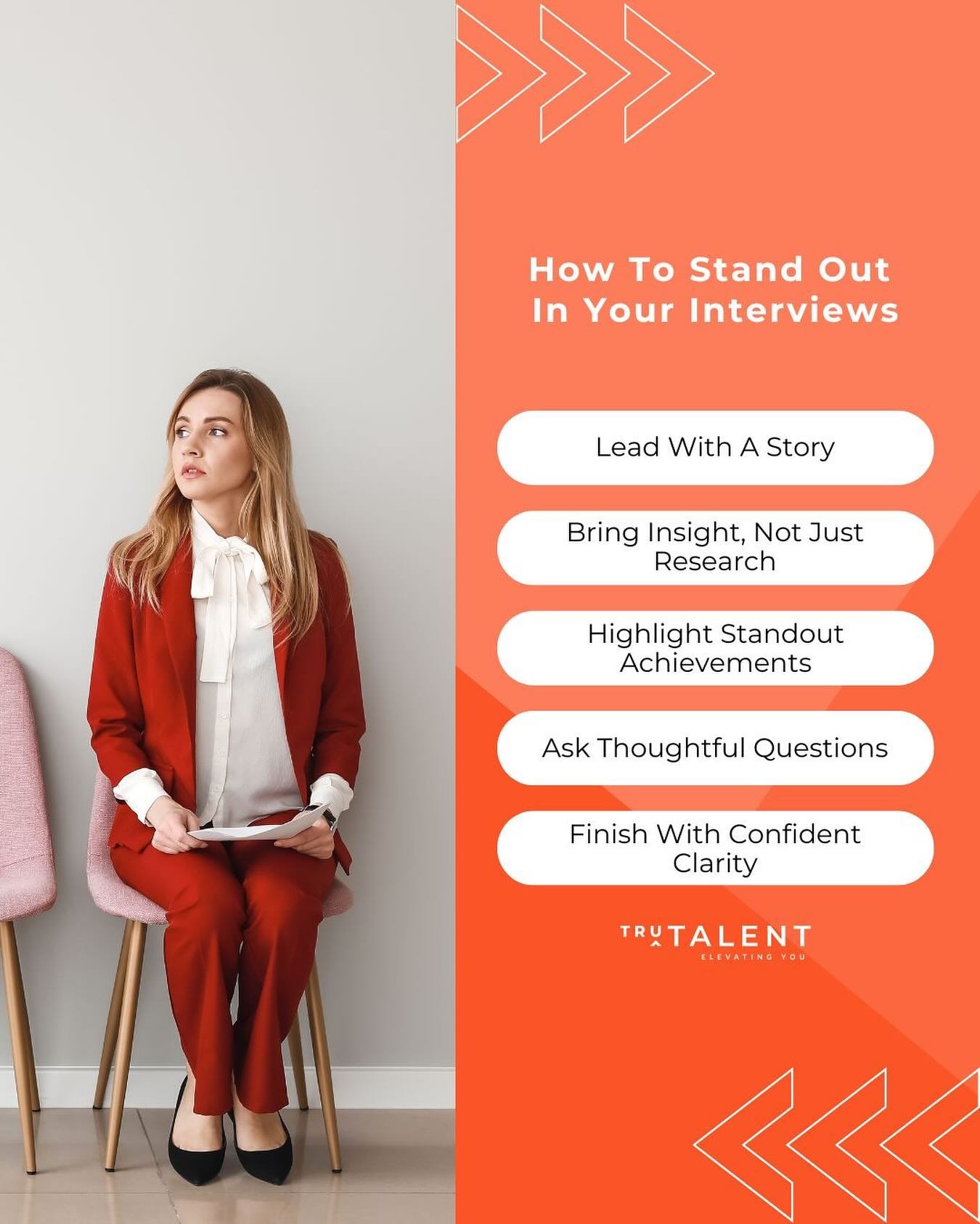 𝟓 𝐢𝐧𝐬𝐢𝐠𝐡𝐭𝐬 𝐰𝐞 𝐬𝐡𝐚𝐫𝐞 𝐰𝐢𝐭𝐡 𝐨𝐮𝐫 𝐜𝐚𝐧𝐝𝐢𝐝𝐚𝐭𝐞𝐬 - the ones who walk in confident and walk out with offers.

💬 𝐒𝐭𝐚𝐫𝐭 𝐰𝐢𝐭𝐡 𝐚 𝐦𝐞𝐦𝐨𝐫𝐚𝐛𝐥𝐞 𝐦𝐨𝐦𝐞𝐧𝐭
Interviewers remember stories, not CV bullet points. Lead w