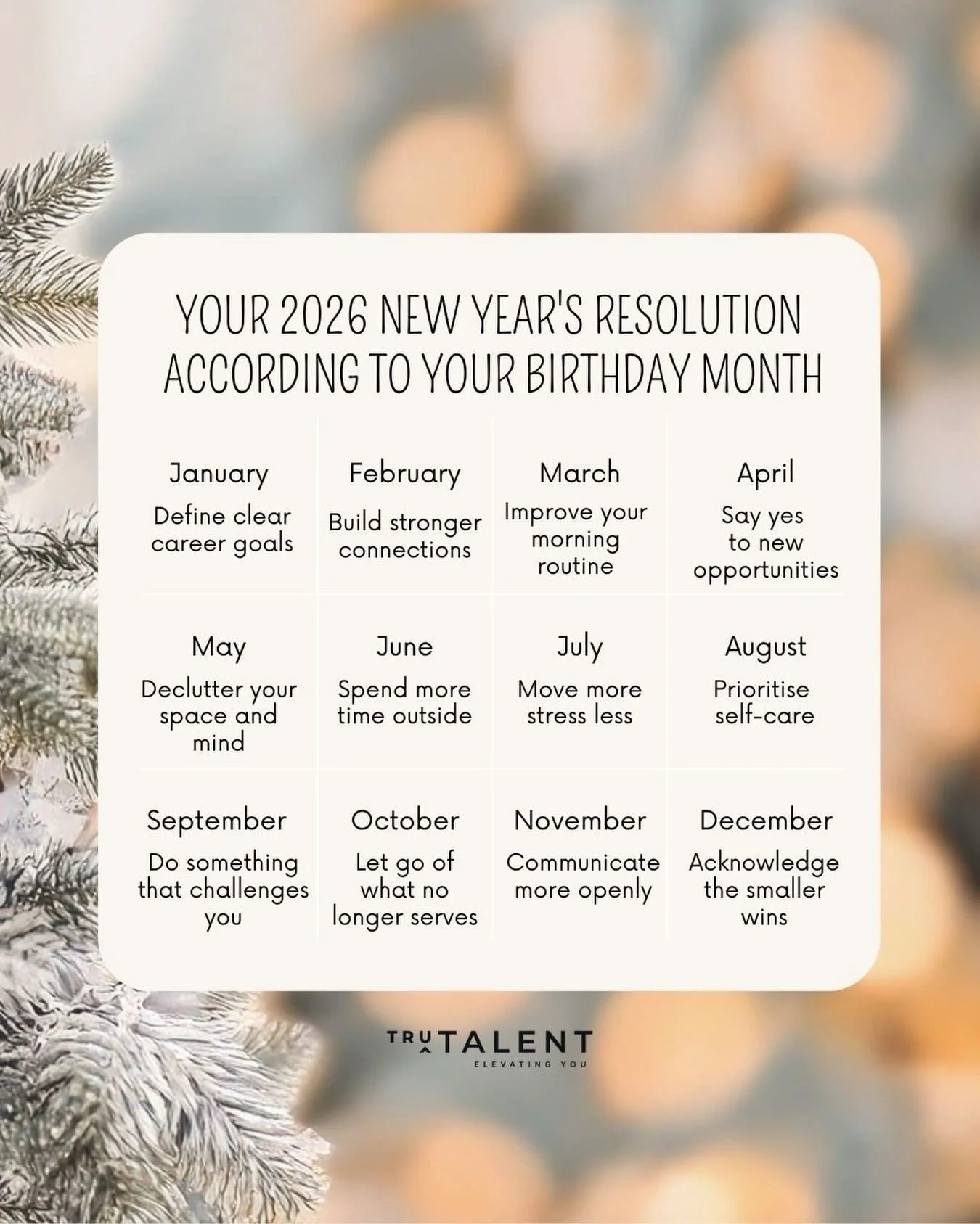 𝐇𝐞𝐫𝐞&rsquo;𝐬 𝐭𝐨 𝟐𝟎𝟐𝟔... 𝐚 𝐲𝐞𝐚𝐫 𝐟𝐨𝐫 𝐠𝐫𝐨𝐰𝐭𝐡, 𝐛𝐚𝐥𝐚𝐧𝐜𝐞, 𝐚𝐧𝐝 𝐧𝐞𝐰 𝐨𝐩𝐩𝐨𝐫𝐭𝐮𝐧𝐢𝐭𝐢𝐞𝐬 🌟

Whether it&rsquo;s picking up a new skill, fine-tuning your routine, or simply making more time for yourself, small steps