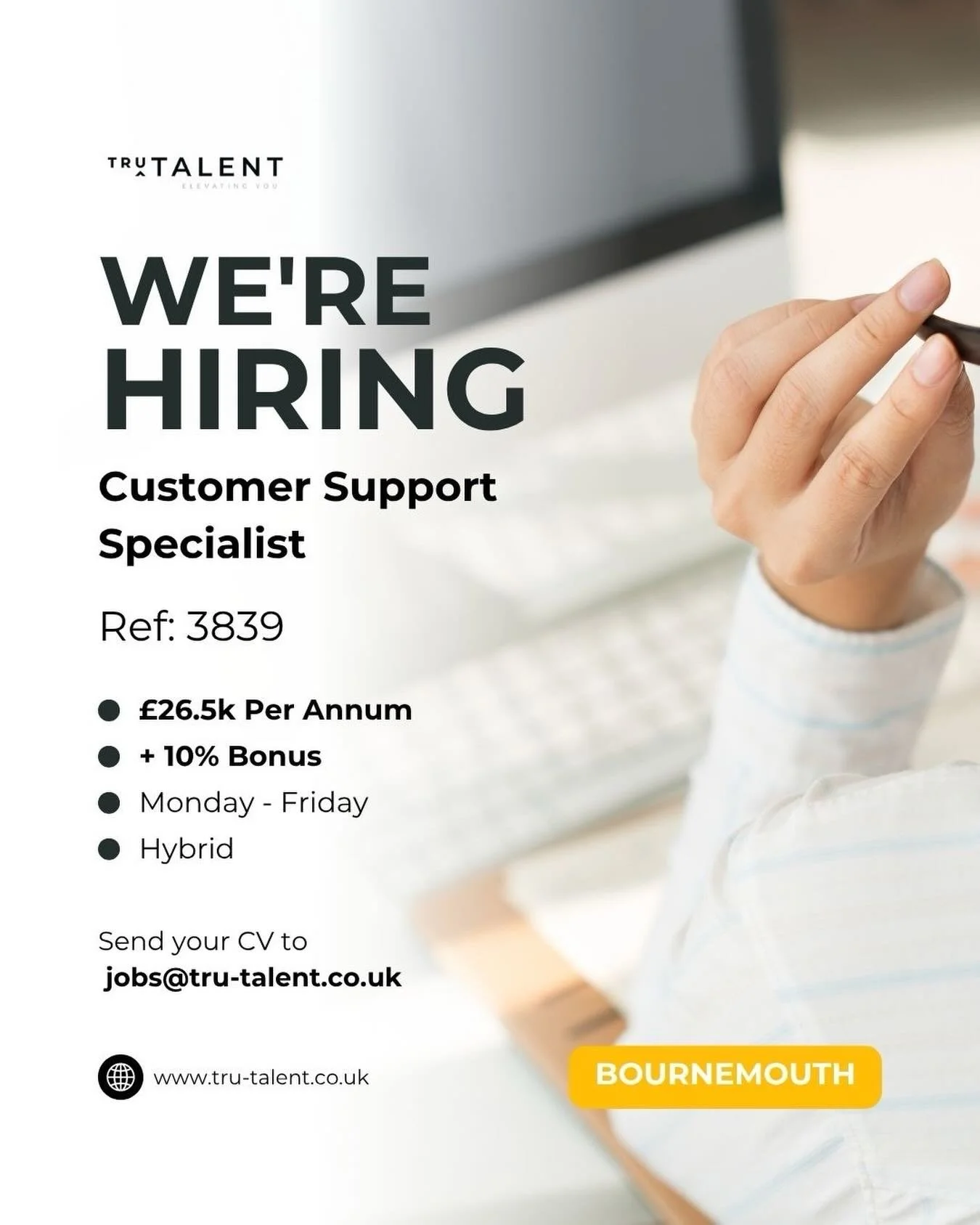 🔥𝐇𝐎𝐓 𝐉𝐎𝐁 𝐀𝐋𝐄𝐑𝐓🔥

We are looking for a proactive and customer-focused 𝐂𝐮𝐬𝐭𝐨𝐦𝐞𝐫 𝐒𝐮𝐩𝐩𝐨𝐫𝐭 𝐒𝐩𝐞𝐜𝐢𝐚𝐥𝐢𝐬𝐭 to join a dynamic support team.
This is a fantastic opportunity for someone who enjoys delivering excellent custome